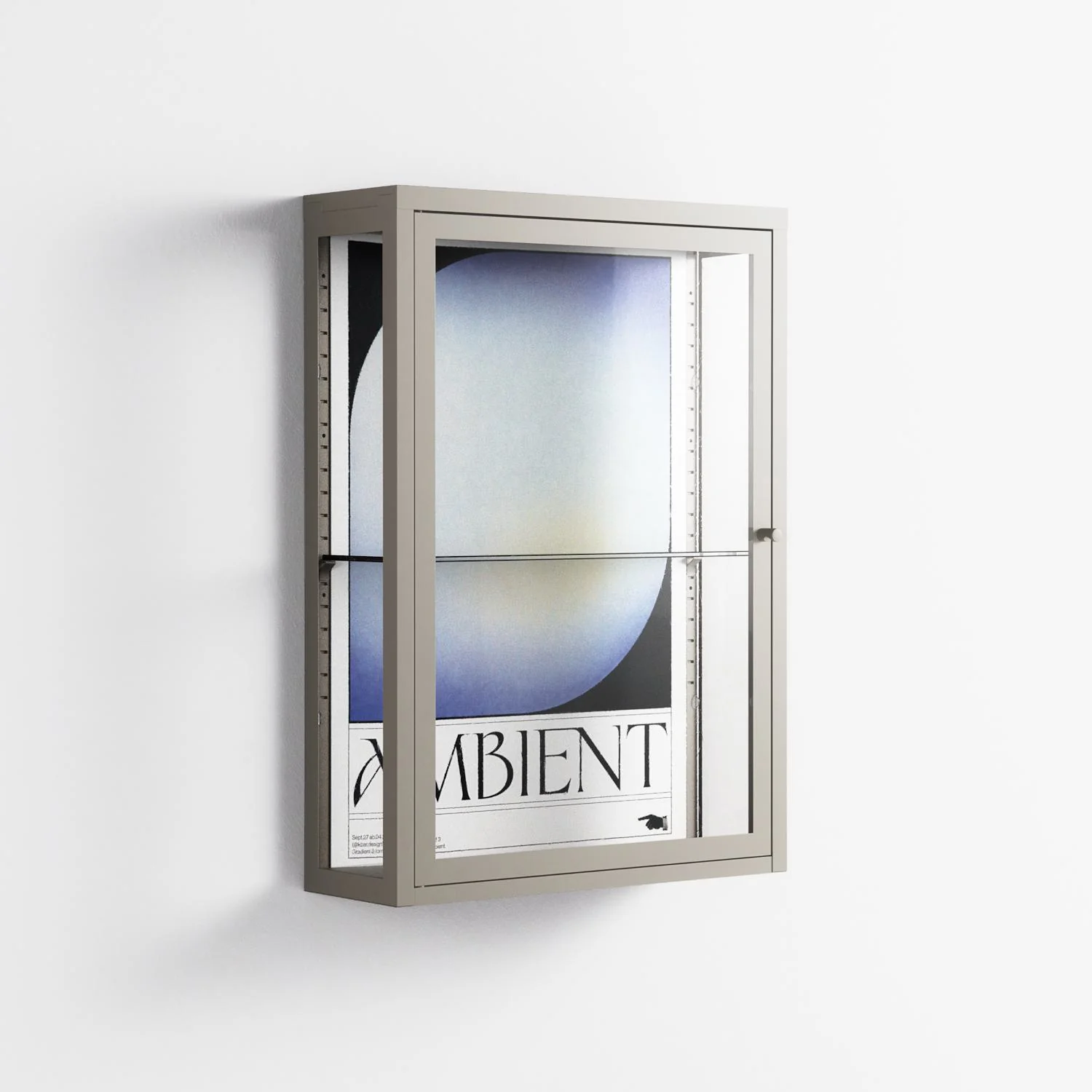 Ambient - Wall Cabinet - Alexander Khabbazi - Pebble - Clear glass - Image 3