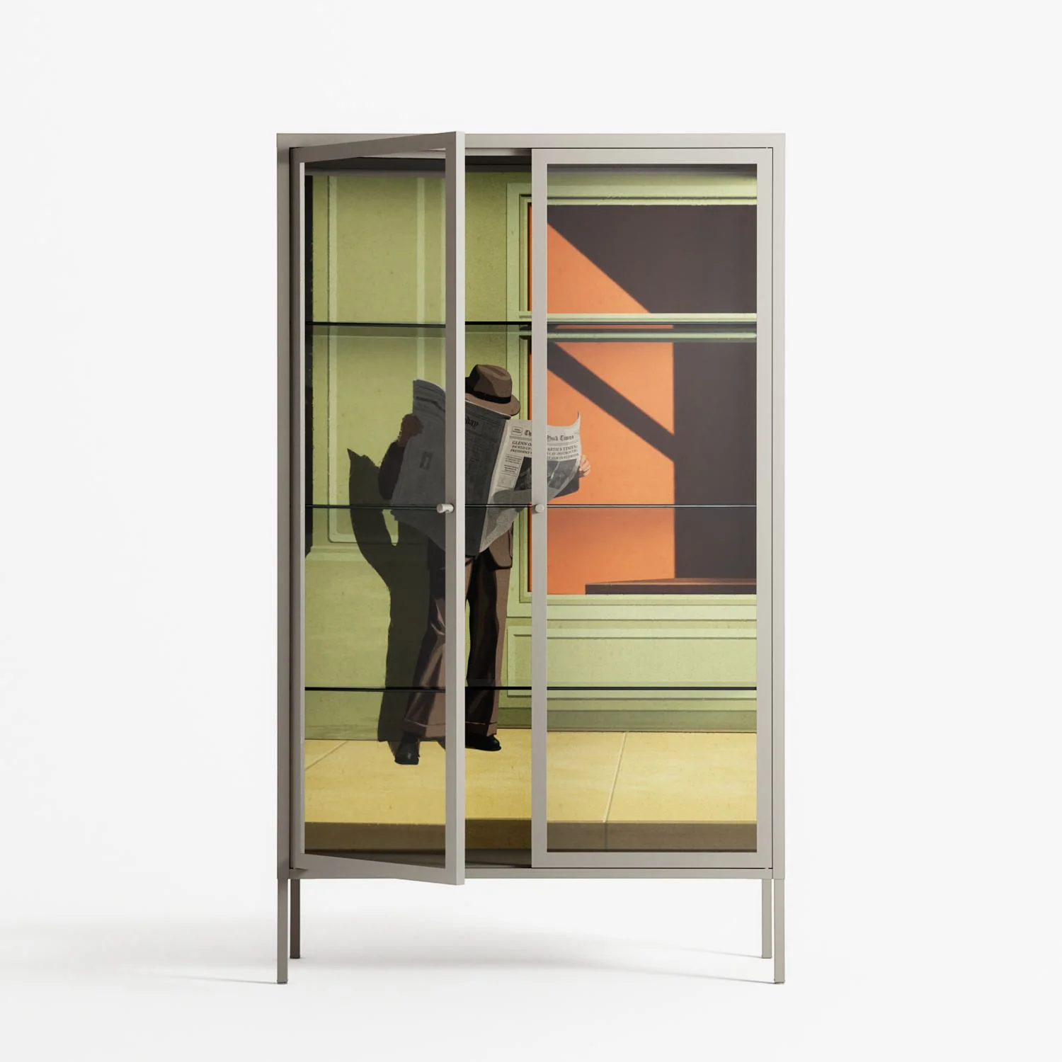 Anonymous Reader - Cabinet - Kristin Eriksson - Pebble - Clear glass - Image 2