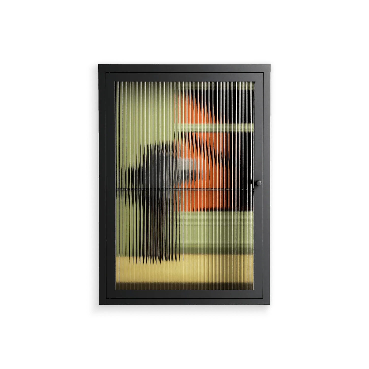 Anonymous Reader - Wall Cabinet - Kristin Eriksson - Antracite - Reeded glass