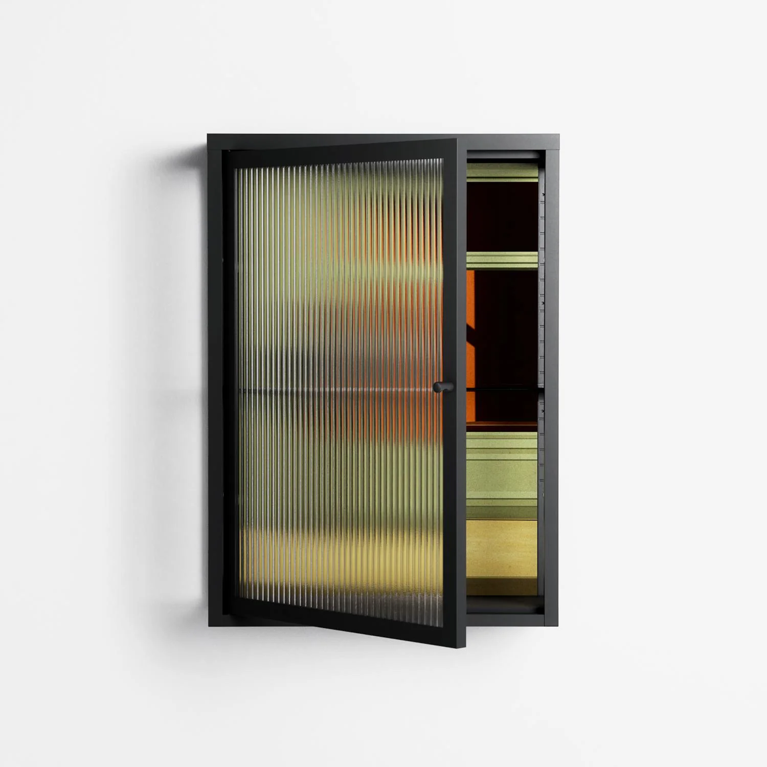 Anonymous Reader - Wall Cabinet - Kristin Eriksson - Antracite - Reeded glass - Image 2