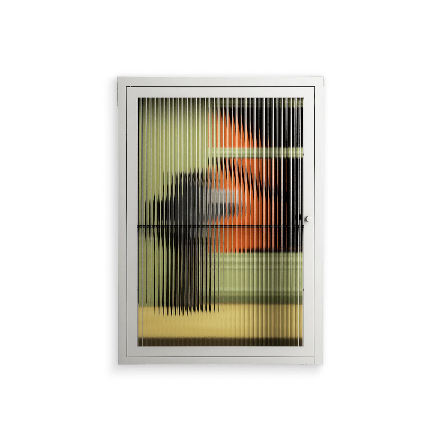 Anonymous Reader - Wall Cabinet - Kristin Eriksson - Chalk - Reeded glass