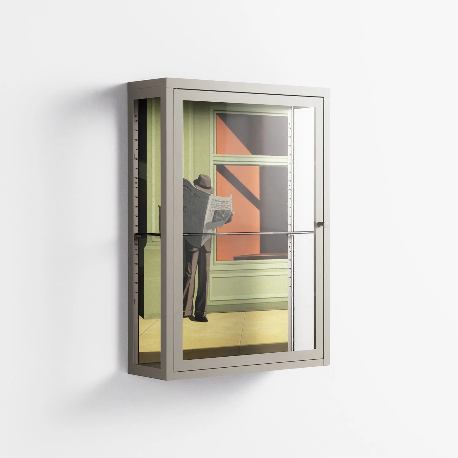 Anonymous Reader - Wall Cabinet - Kristin Eriksson - Pebble - Clear glass - Image 4