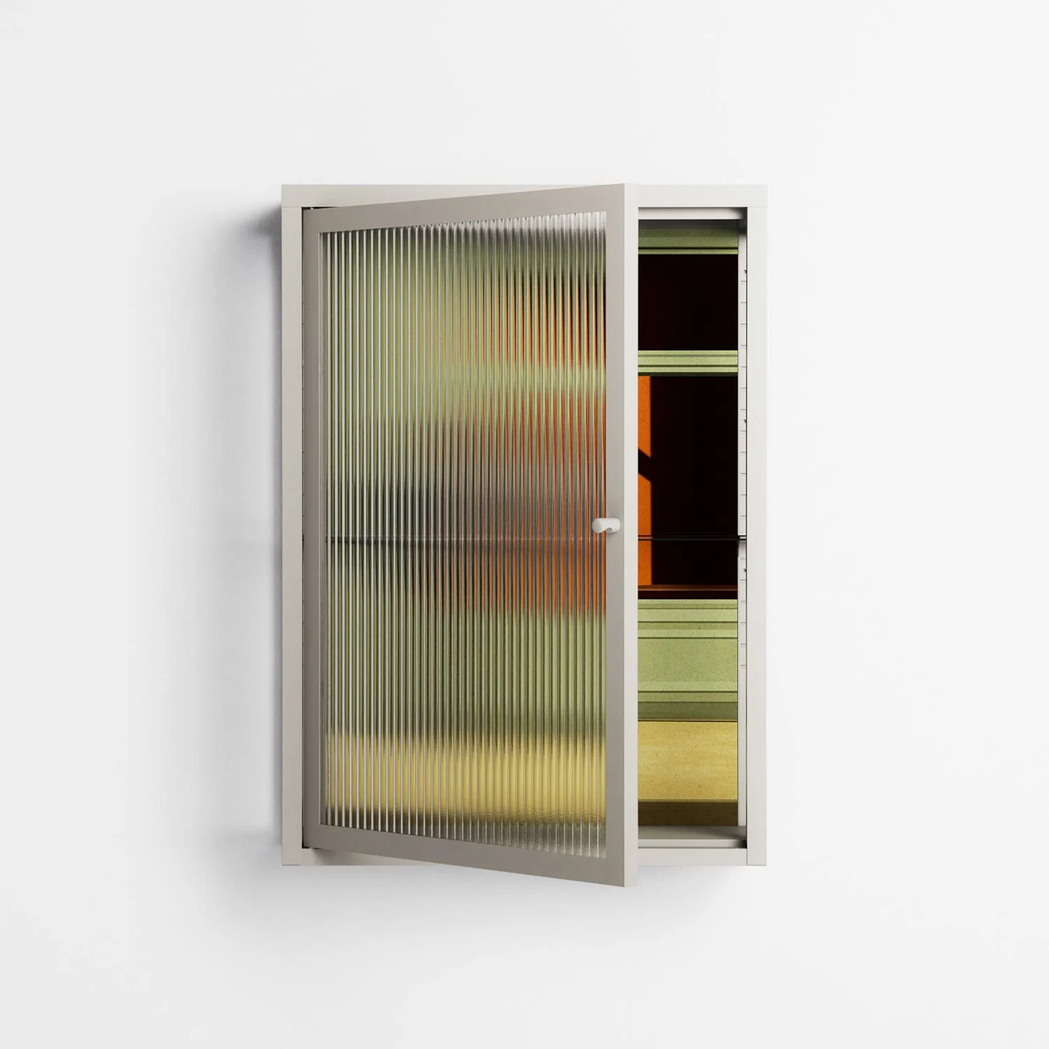 Anonymous Reader - Wall Cabinet - Kristin Eriksson - Pebble - Reeded glass - Image 2