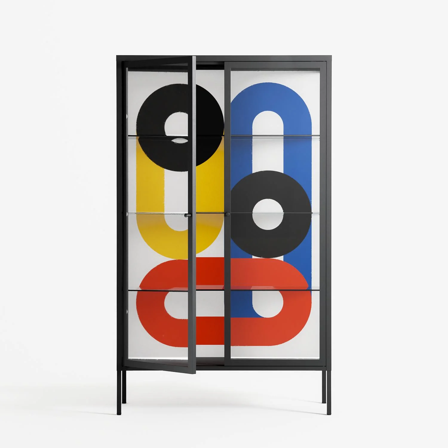 Arial - Cabinet - Vratislav Pecka - Antracite - Clear glass - Image 2