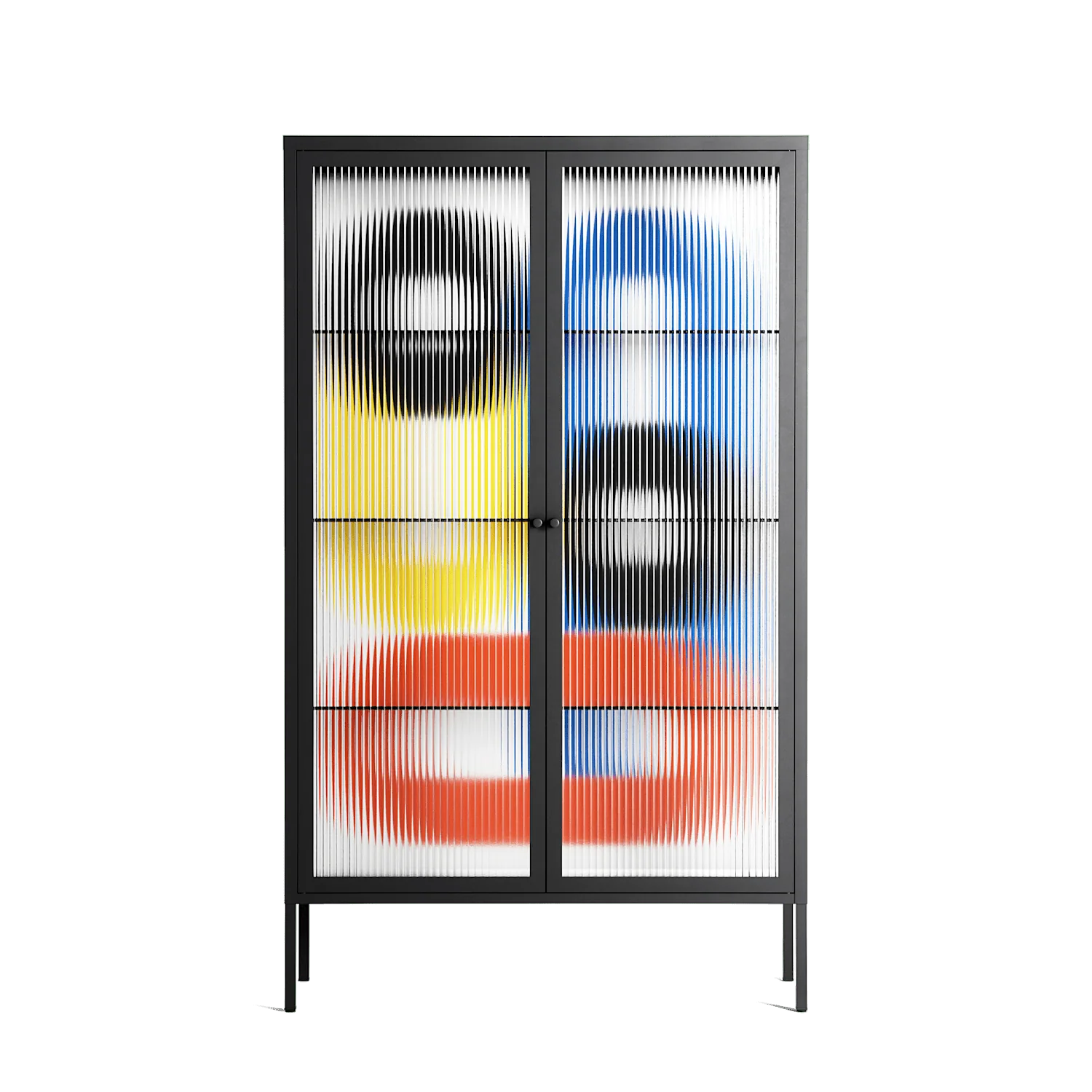 Arial - Cabinet - Vratislav Pecka - Antracite - Reeded glass