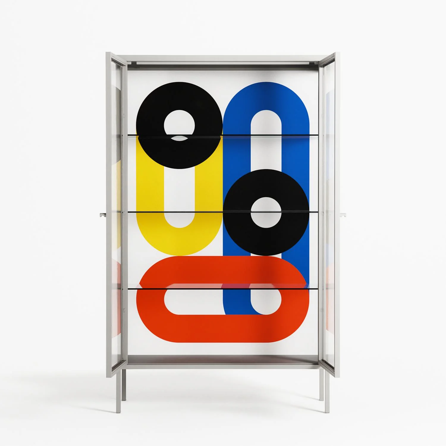 Arial - Cabinet - Vratislav Pecka - Chalk - Clear glass - Image 3