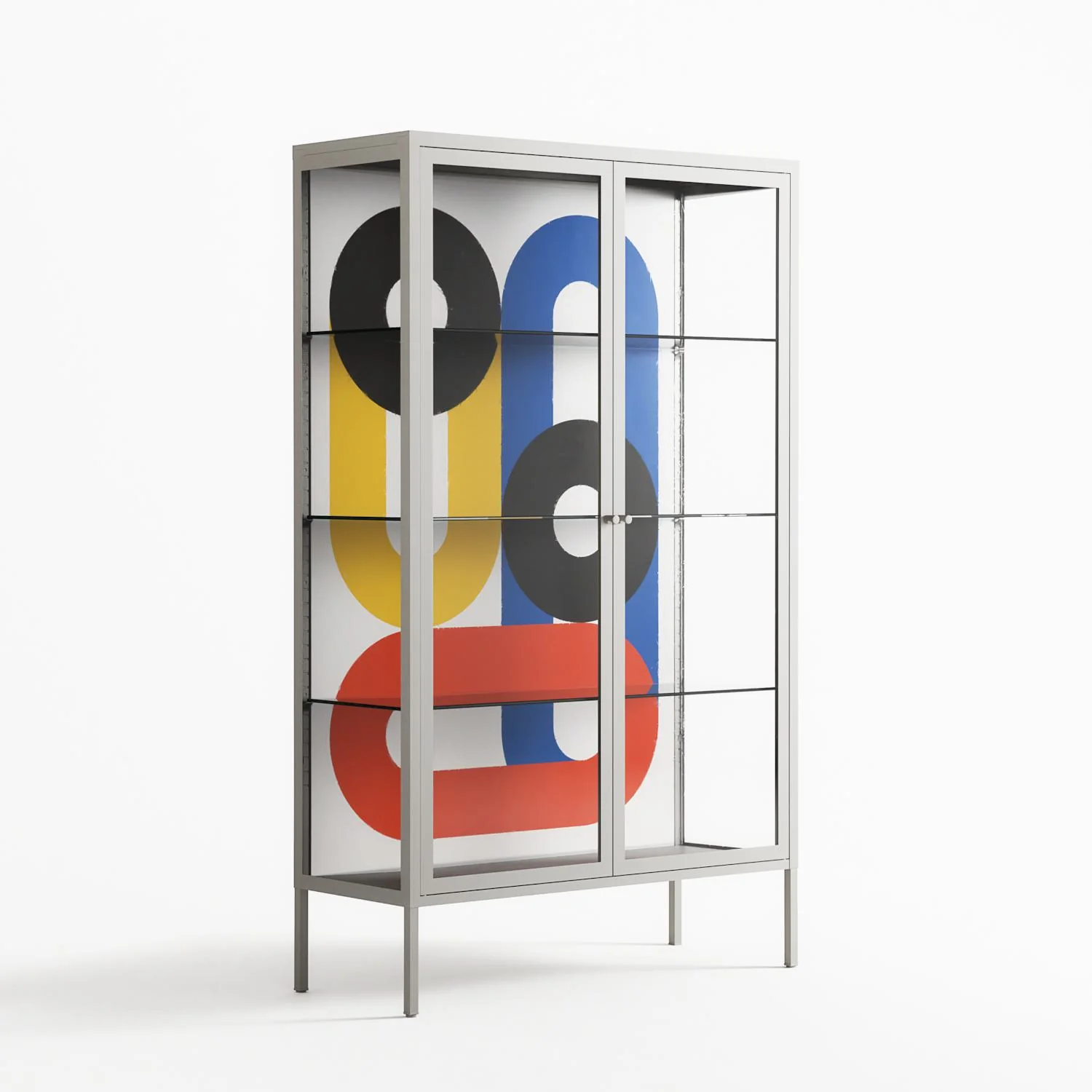 Arial - Cabinet - Vratislav Pecka - Chalk - Clear glass - Image 4
