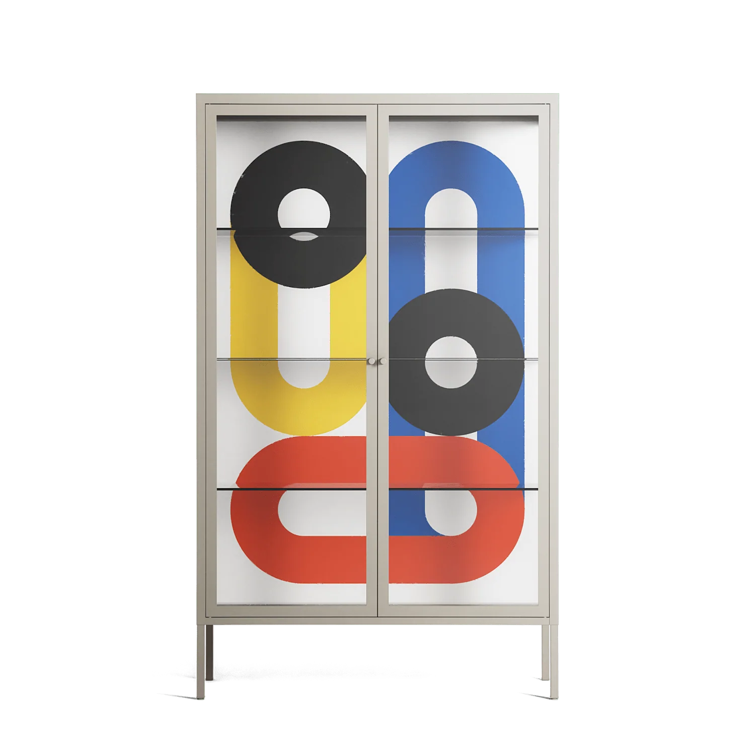 Arial - Cabinet - Vratislav Pecka - Pebble - Clear glass