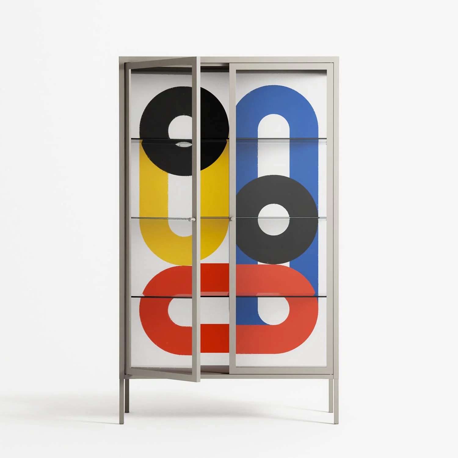 Arial - Cabinet - Vratislav Pecka - Pebble - Clear glass - Image 2