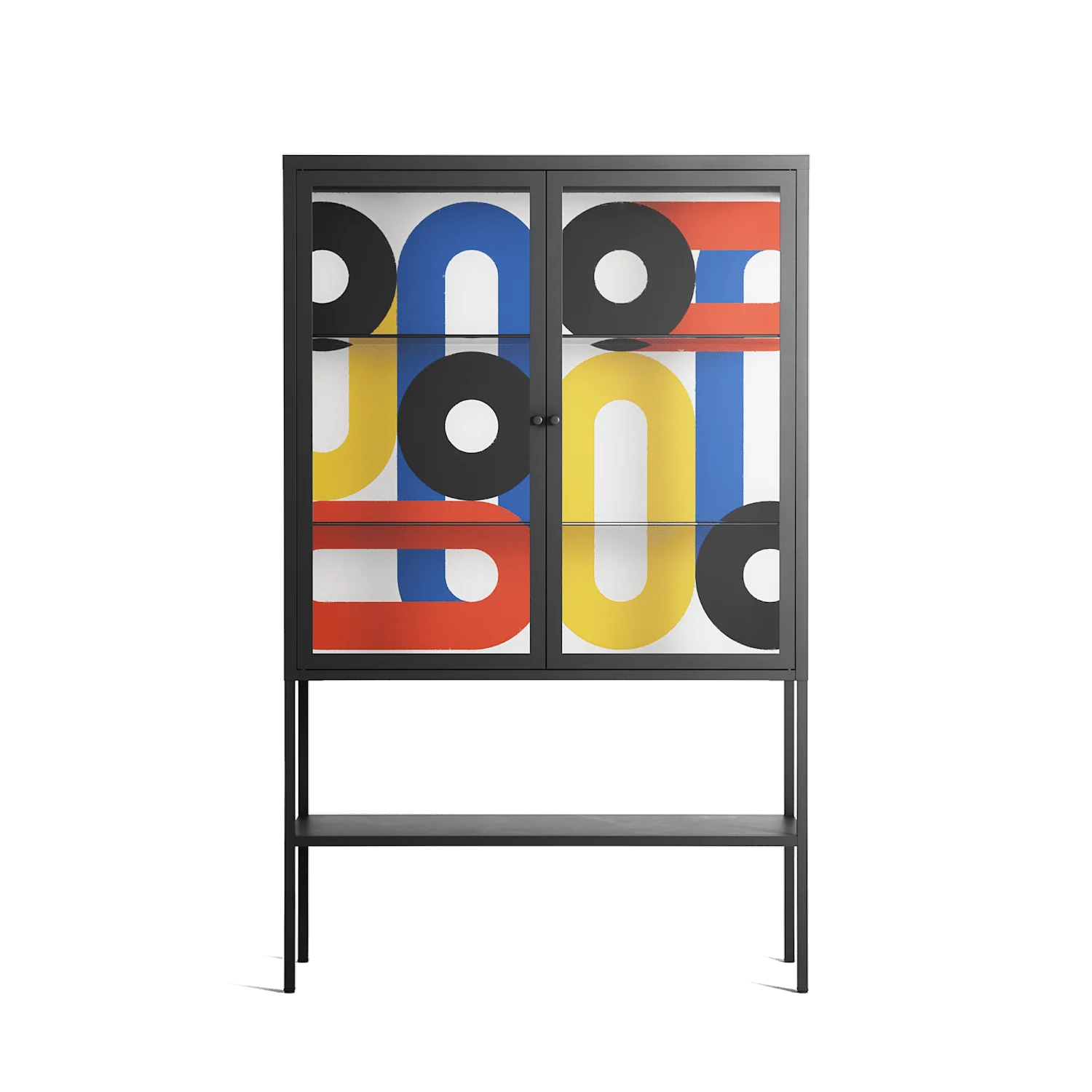 Arial - Loft Cabinet - Vratislav Pecka - Antracite - Clear glass