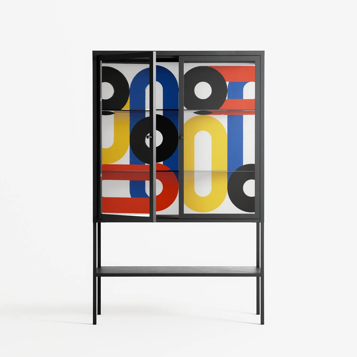 Arial - Loft Cabinet - Vratislav Pecka - Antracite - Clear glass - Image 2