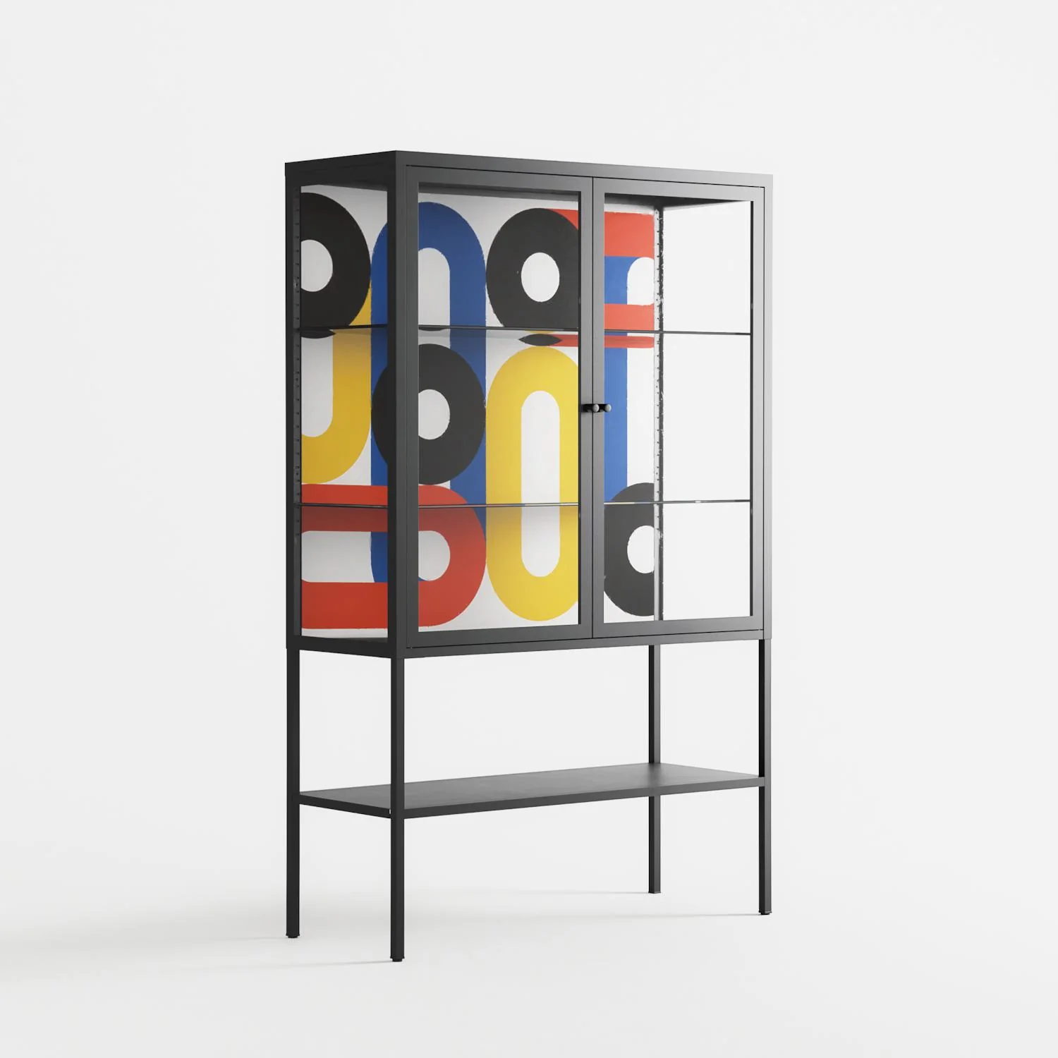 Arial - Loft Cabinet - Vratislav Pecka - Antracite - Clear glass - Image 4
