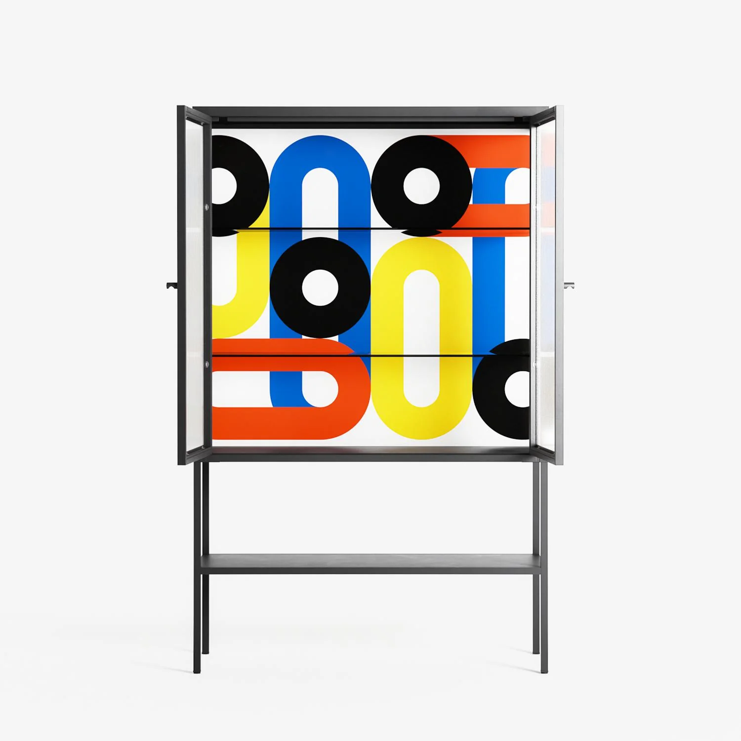 Arial - Loft Cabinet - Vratislav Pecka - Antracite - Reeded glass - Image 3