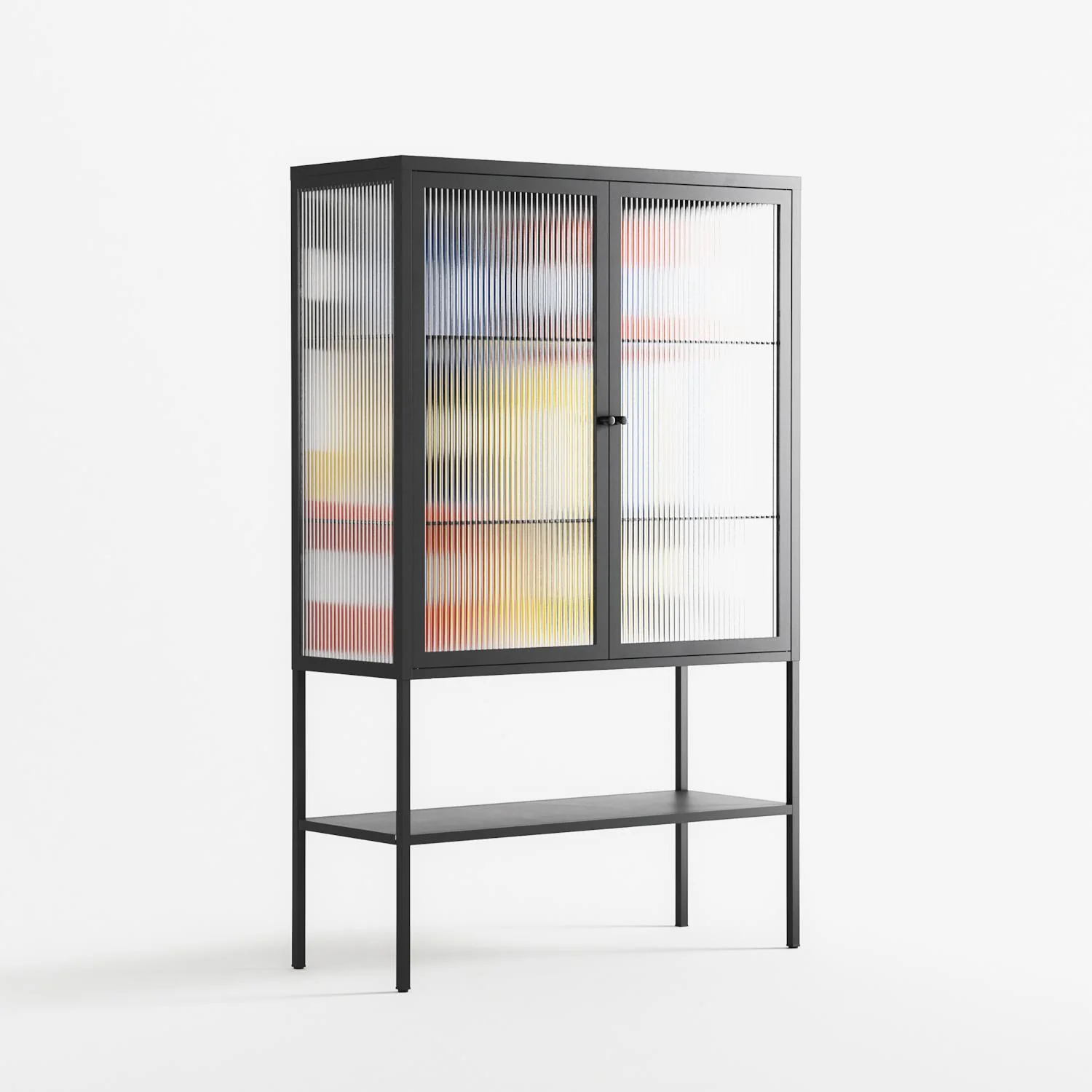 Arial - Loft Cabinet - Vratislav Pecka - Antracite - Reeded glass - Image 4