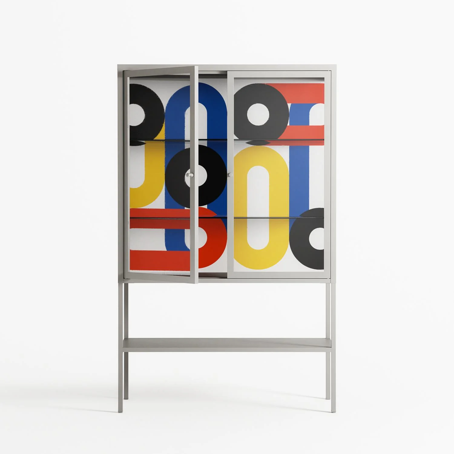 Arial - Loft Cabinet - Vratislav Pecka - Chalk - Clear glass - Image 2
