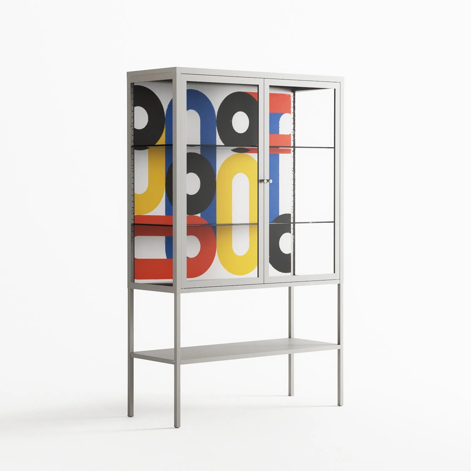 Arial - Loft Cabinet - Vratislav Pecka - Chalk - Clear glass - Image 4
