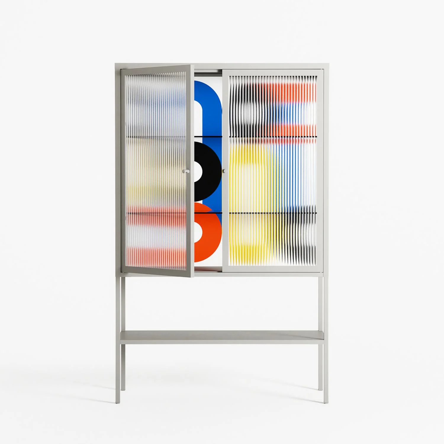 Arial - Loft Cabinet - Vratislav Pecka - Chalk - Reeded glass - Image 2