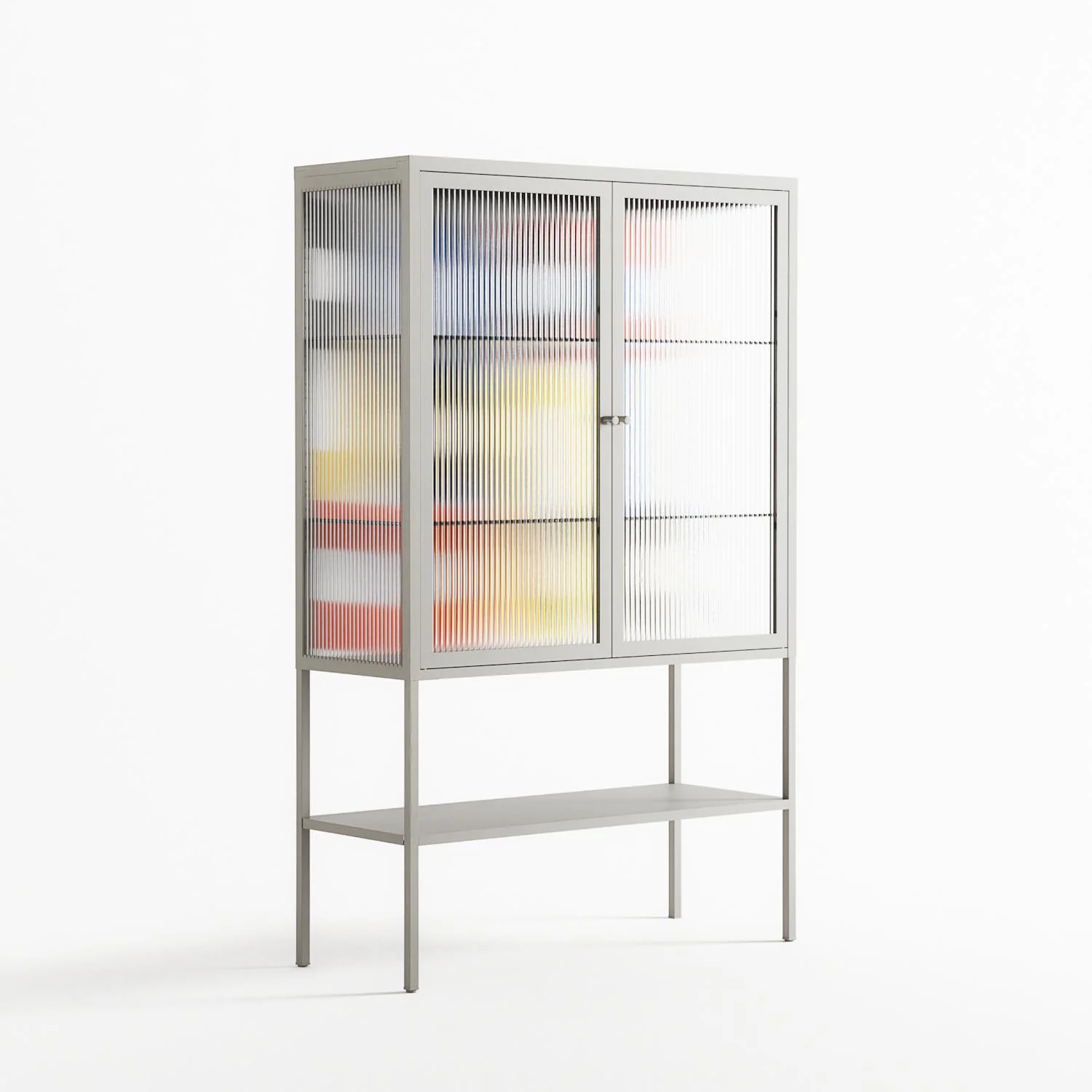Arial - Loft Cabinet - Vratislav Pecka - Chalk - Reeded glass - Image 4