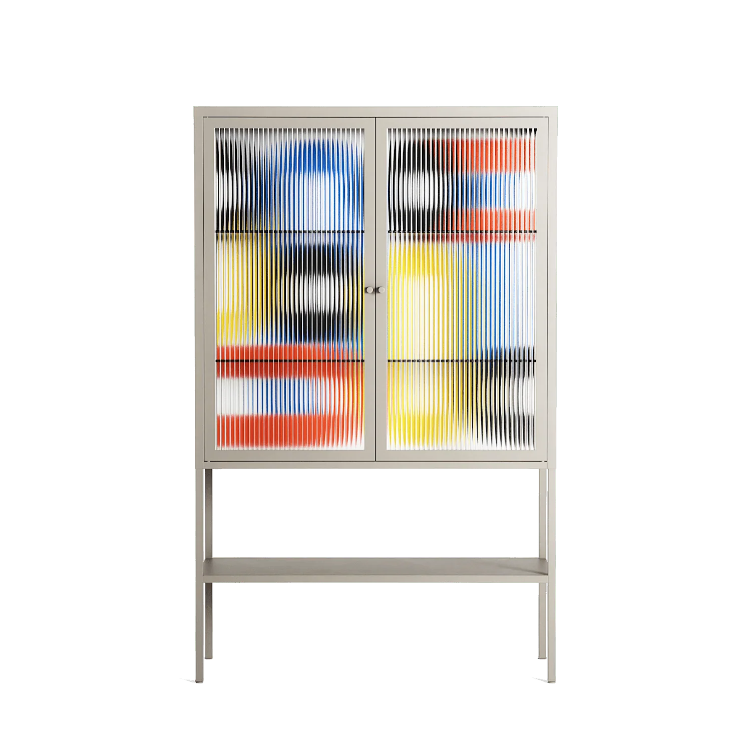 Arial - Loft Cabinet - Vratislav Pecka - Pebble - Reeded glass