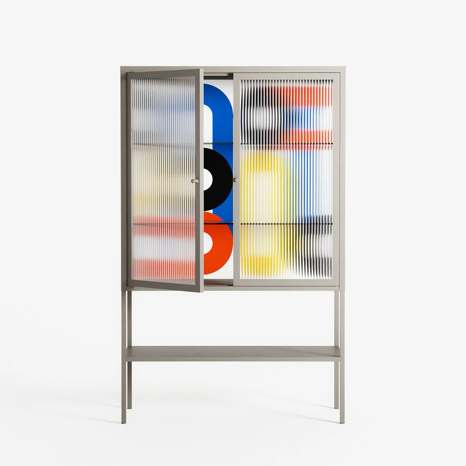 Arial - Loft Cabinet - Vratislav Pecka - Pebble - Reeded glass - Image 2