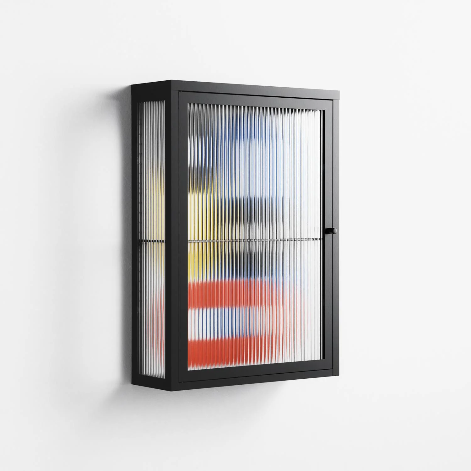 Arial - Wall Cabinet - Vratislav Pecka - Antracite - Reeded glass - Image 4