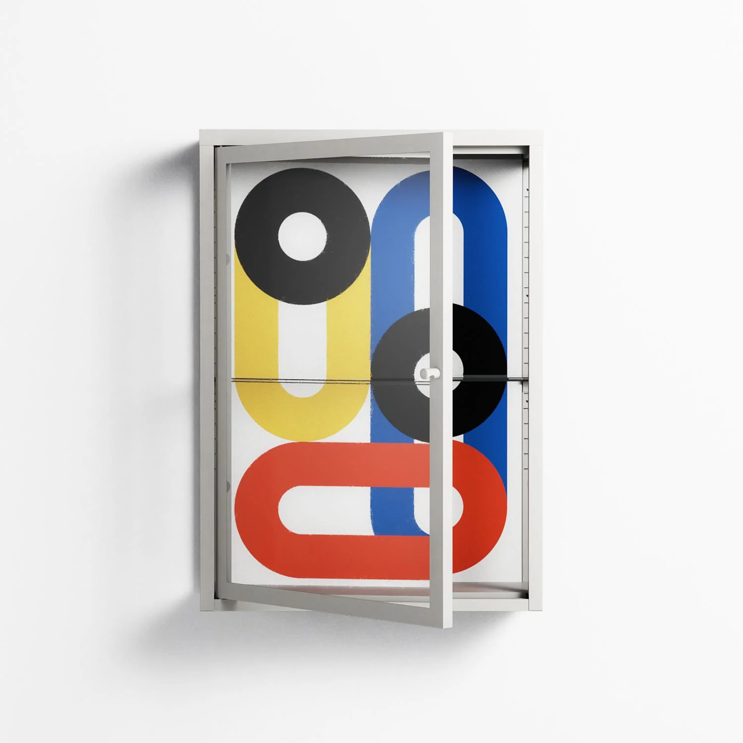 Arial - Wall Cabinet - Vratislav Pecka - Chalk - Clear glass - Image 2