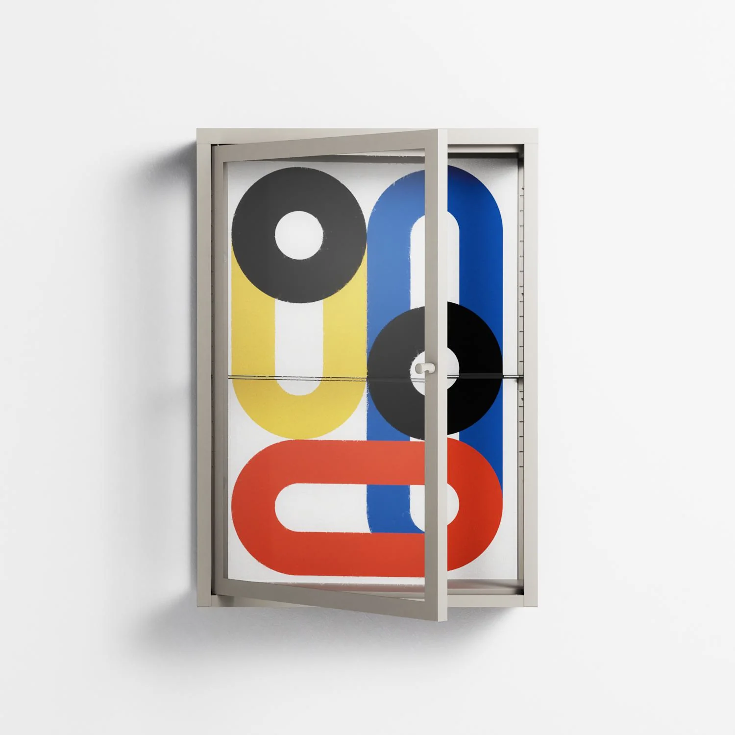 Arial - Wall Cabinet - Vratislav Pecka - Pebble - Clear glass - Image 2