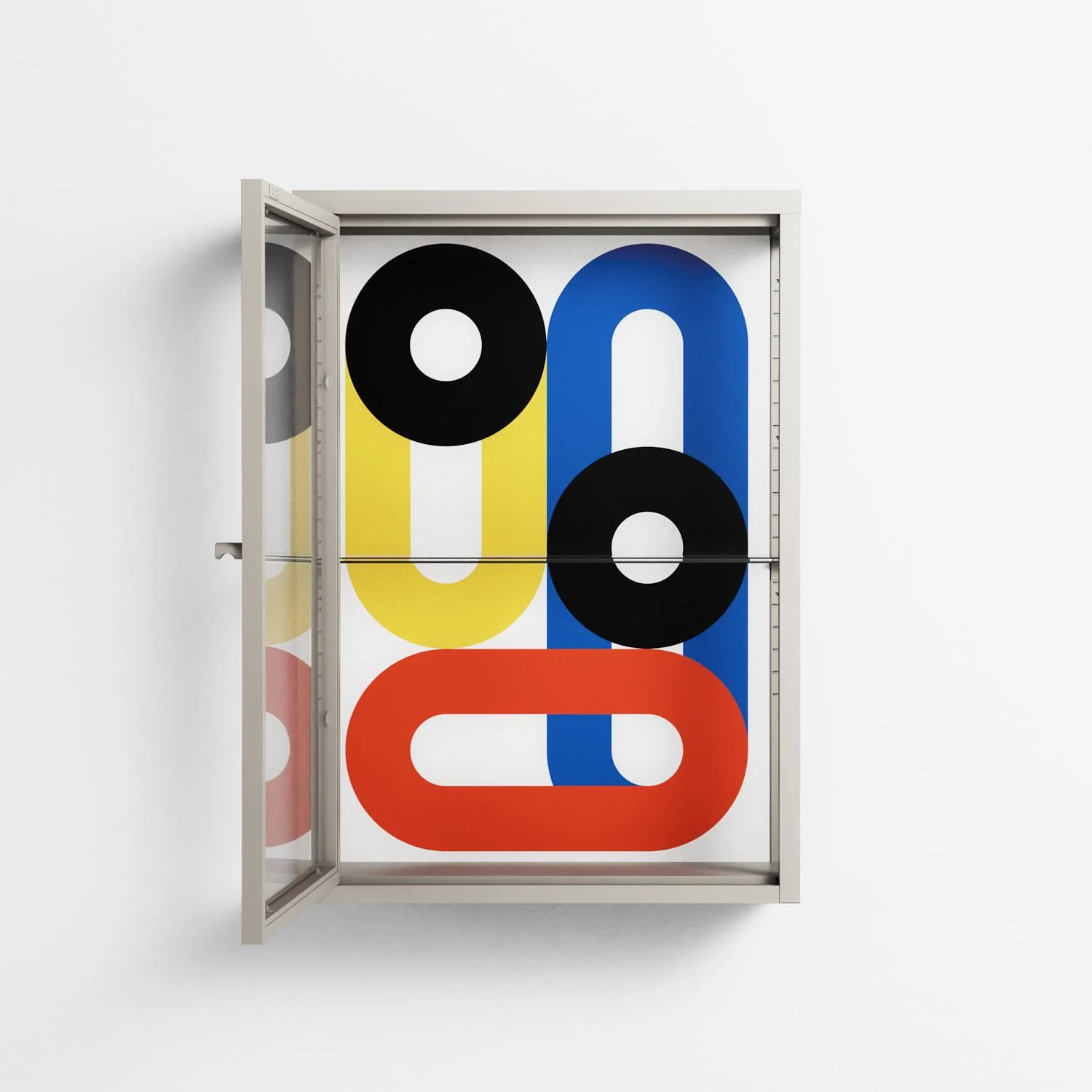 Arial - Wall Cabinet - Vratislav Pecka - Pebble - Clear glass - Image 3