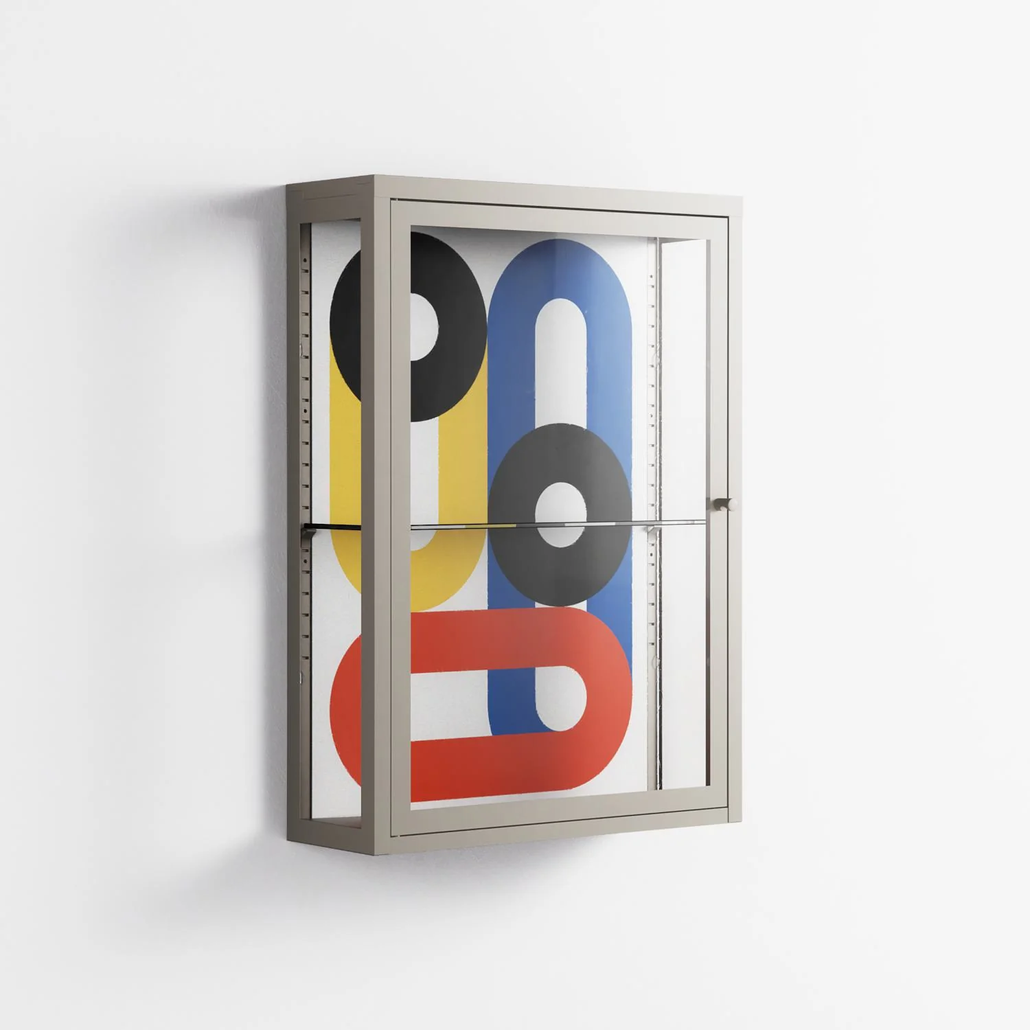 Arial - Wall Cabinet - Vratislav Pecka - Pebble - Clear glass - Image 4
