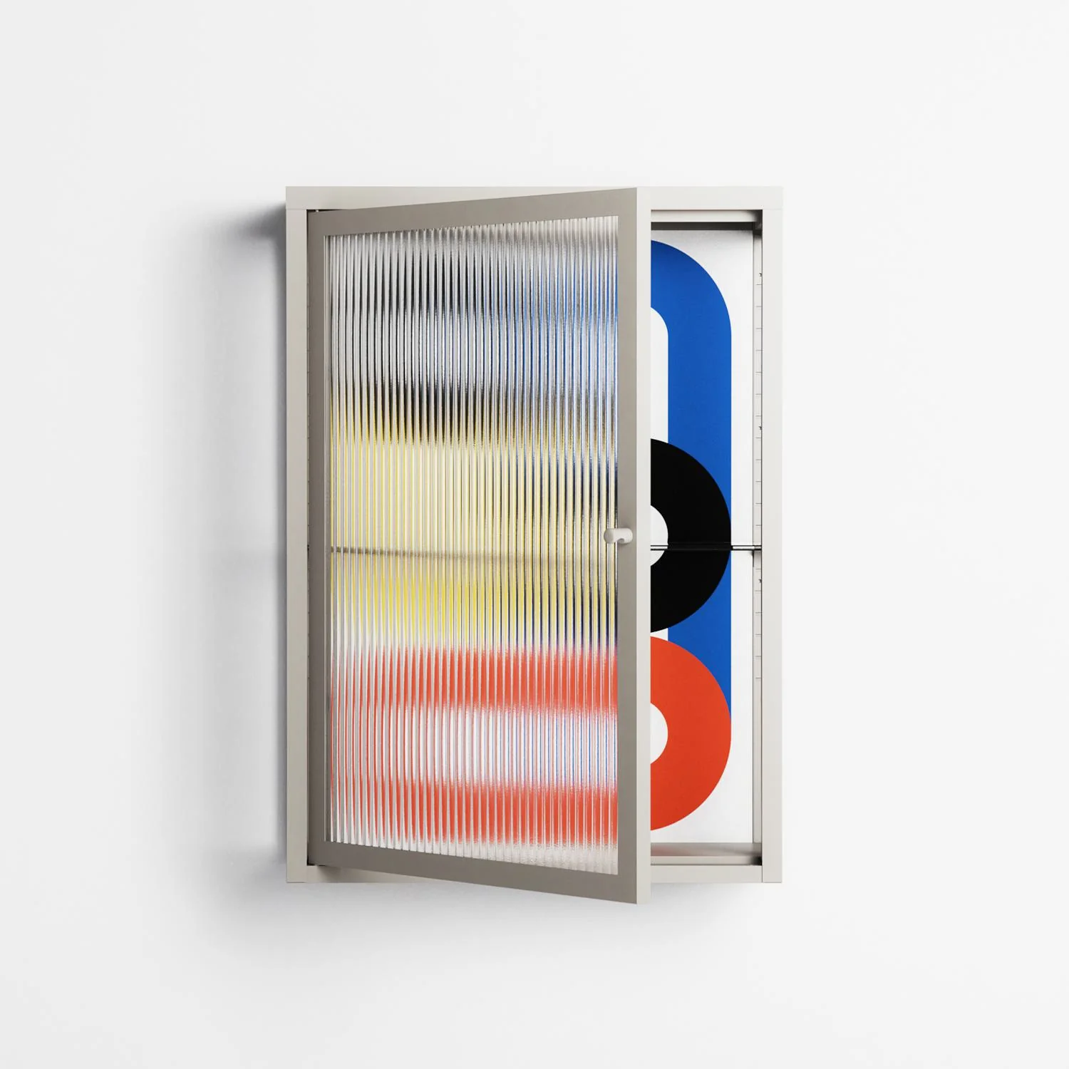Arial - Wall Cabinet - Vratislav Pecka - Pebble - Reeded glass - Image 2