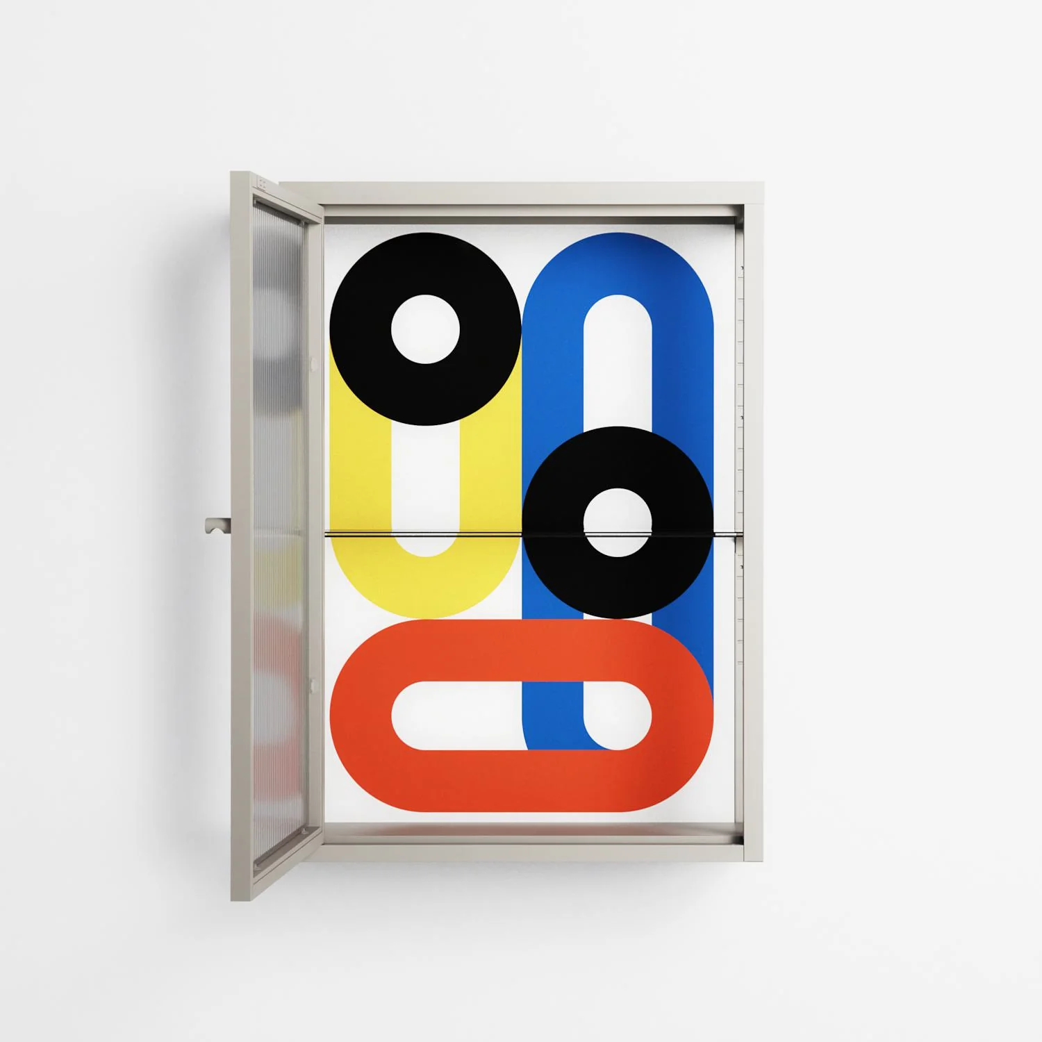 Arial - Wall Cabinet - Vratislav Pecka - Pebble - Reeded glass - Image 3