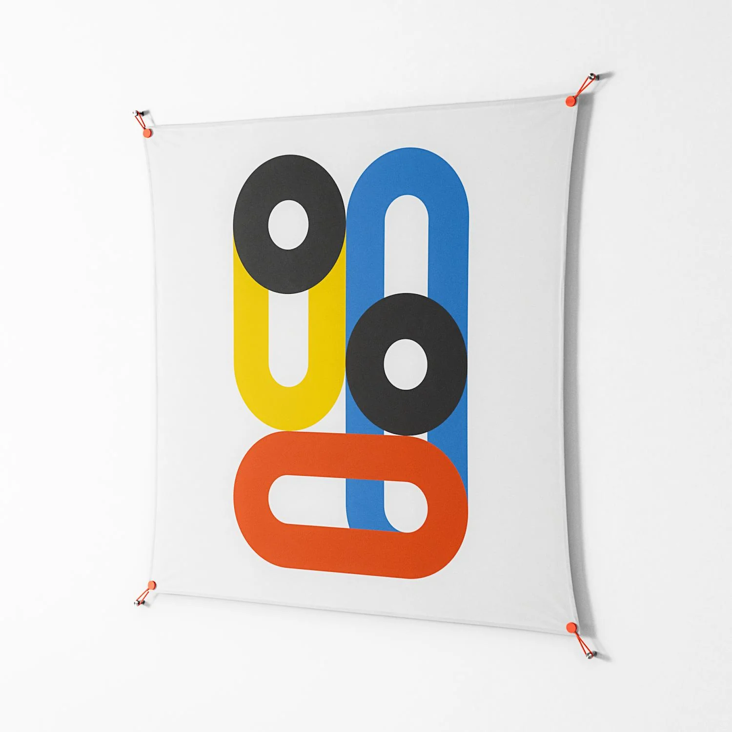 Arial - Work On Wall - Vratislav Pecka - Orange - 140 x 140 cm - Image 2