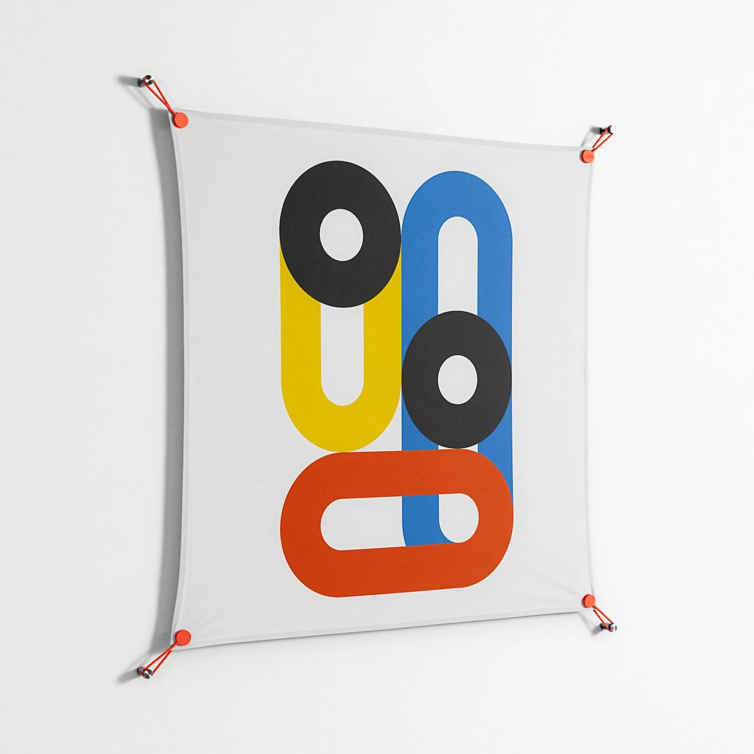 Arial - Work On Wall - Vratislav Pecka - Orange - 90 x 90 cm - Image 2