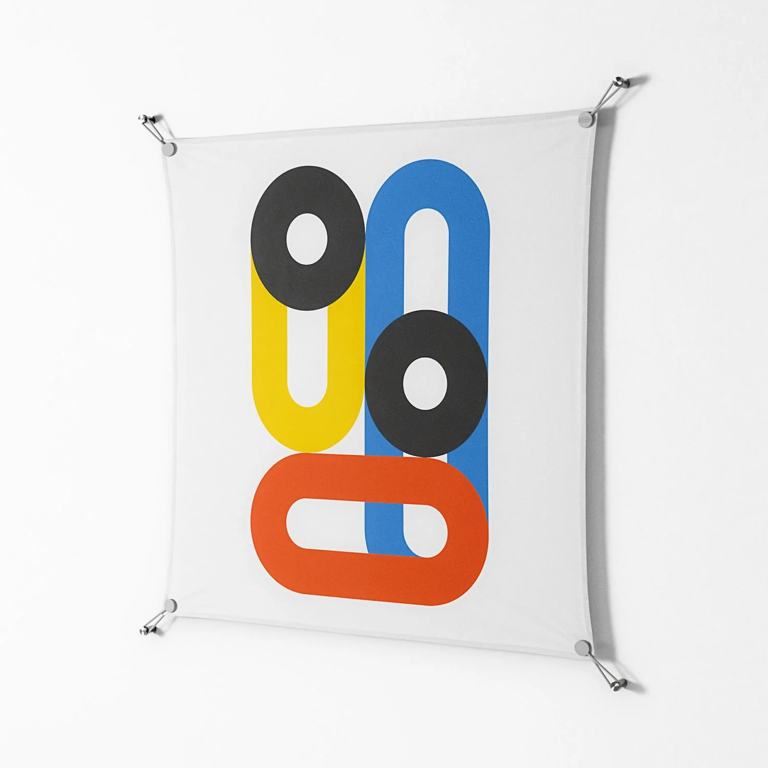 Arial - Work On Wall - Vratislav Pecka - Silver - 90 x 90 cm - Image 2