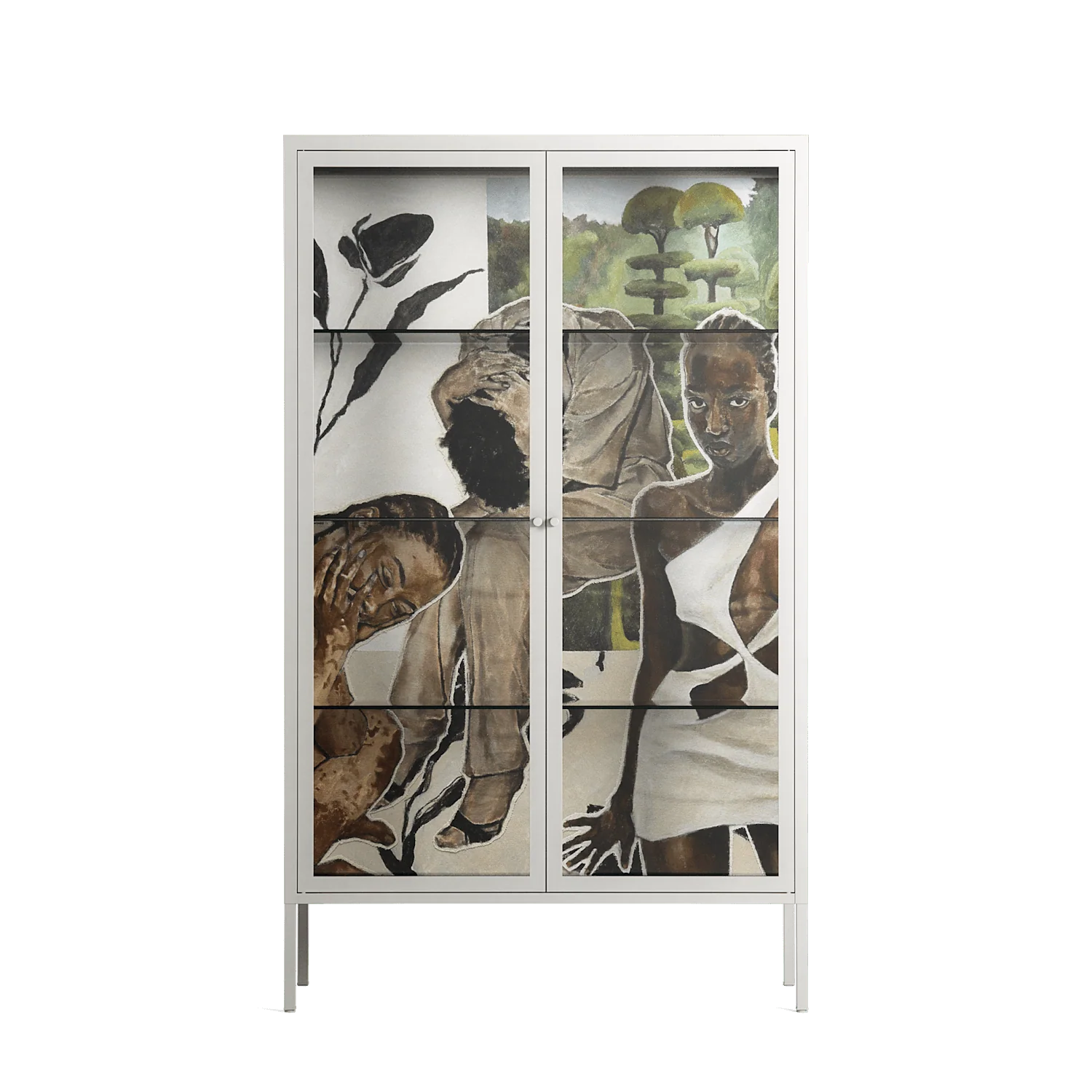 As The Rain Falls - Cabinet - Sophie Goudman-Peachey - Chalk - Clear glass