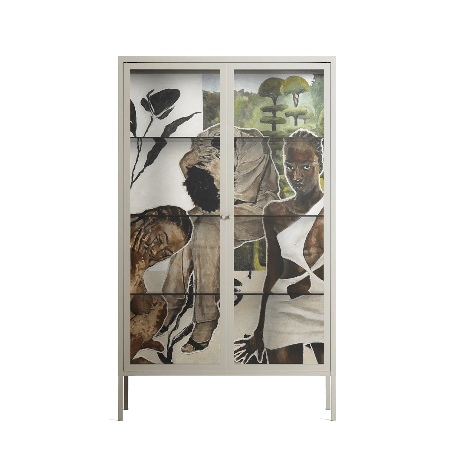 As The Rain Falls - Cabinet - Sophie Goudman-Peachey - Pebble - Clear glass