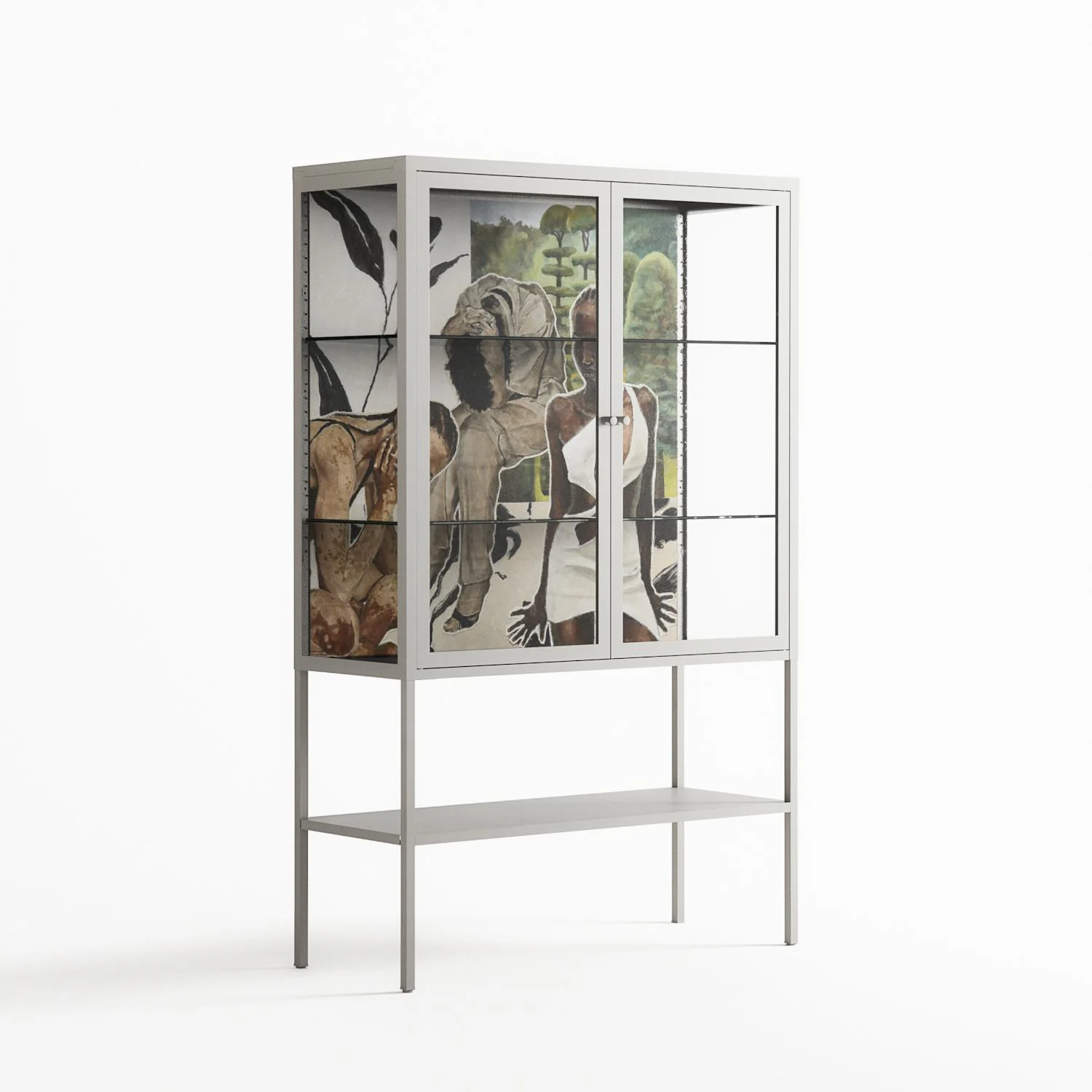 As The Rain Falls - Loft Cabinet - Sophie Goudman-Peachey - Chalk - Clear glass - Image 4