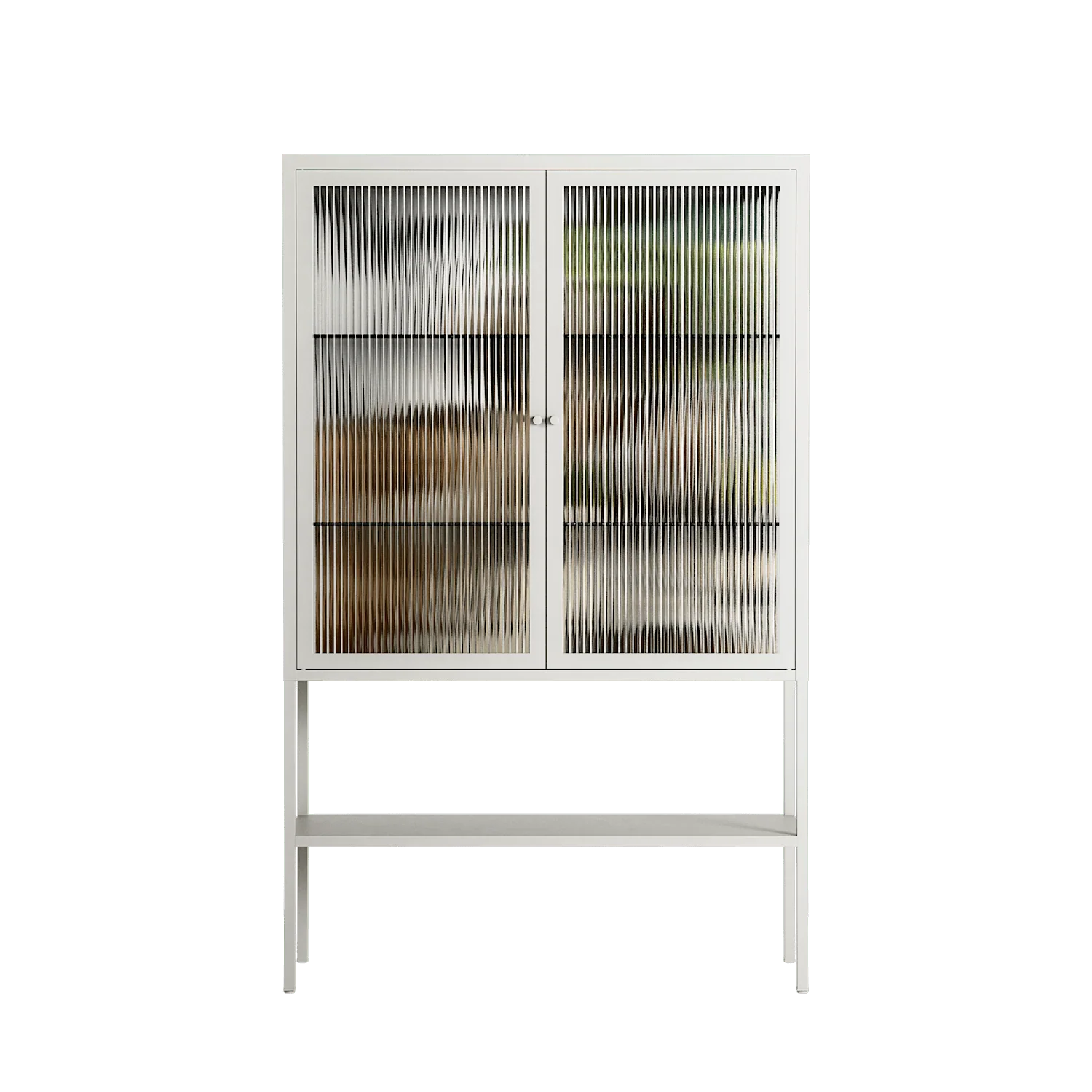 As The Rain Falls - Loft Cabinet - Sophie Goudman-Peachey - Chalk - Reeded glass