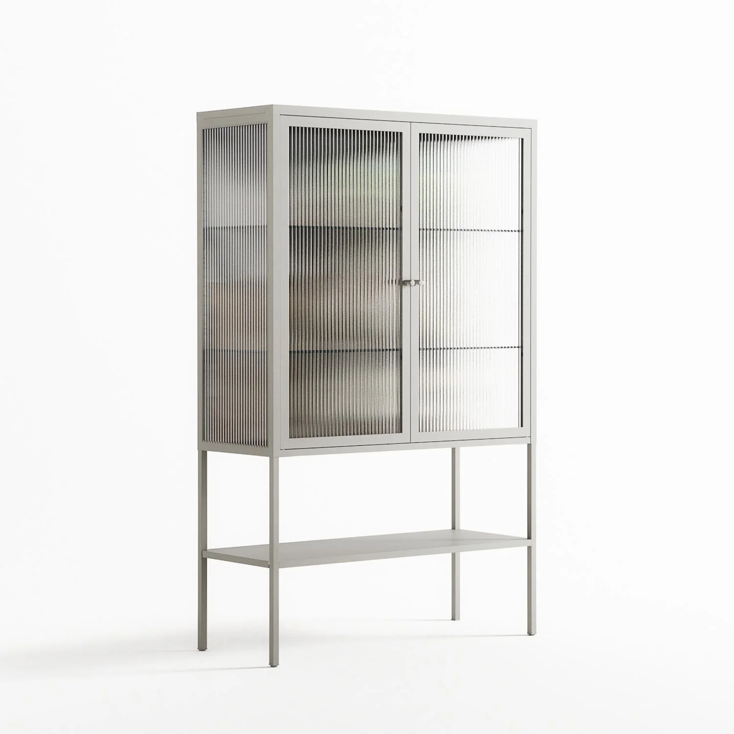 As The Rain Falls - Loft Cabinet - Sophie Goudman-Peachey - Chalk - Reeded glass - Image 4