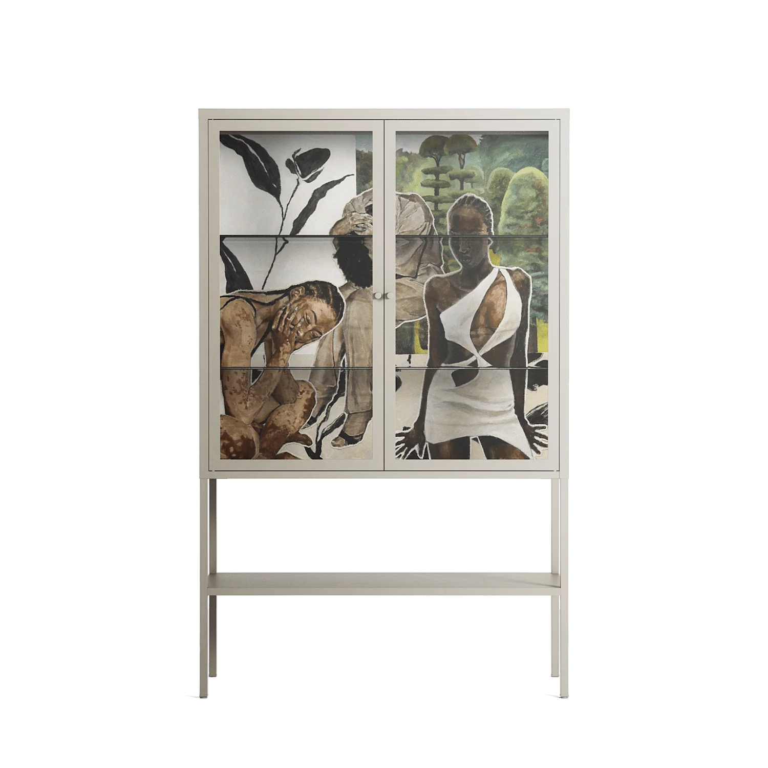 As The Rain Falls - Loft Cabinet - Sophie Goudman-Peachey - Pebble - Clear glass