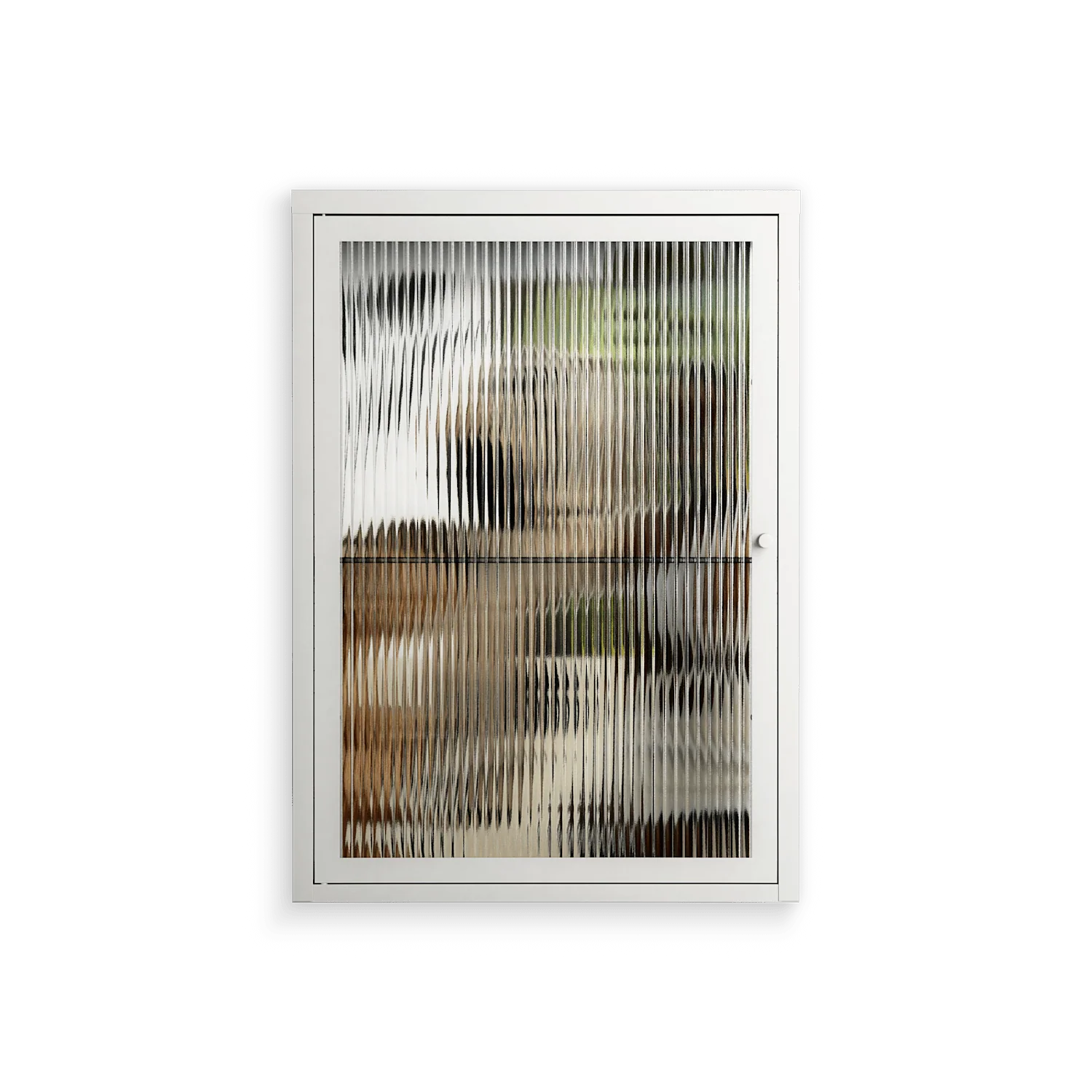 As The Rain Falls - Wall Cabinet - Sophie Goudman-Peachey - Chalk - Reeded glass