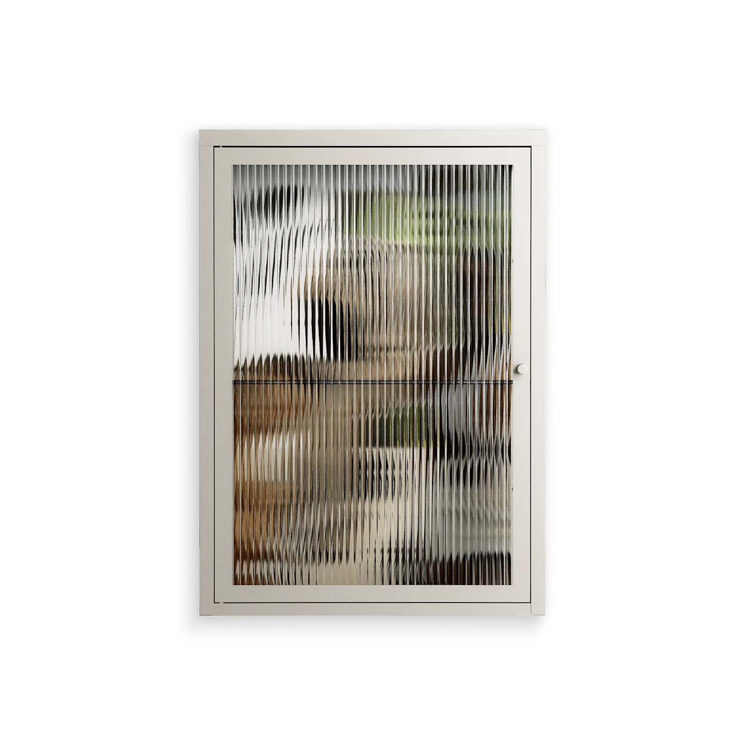 As The Rain Falls - Wall Cabinet - Sophie Goudman-Peachey - Pebble - Reeded glass