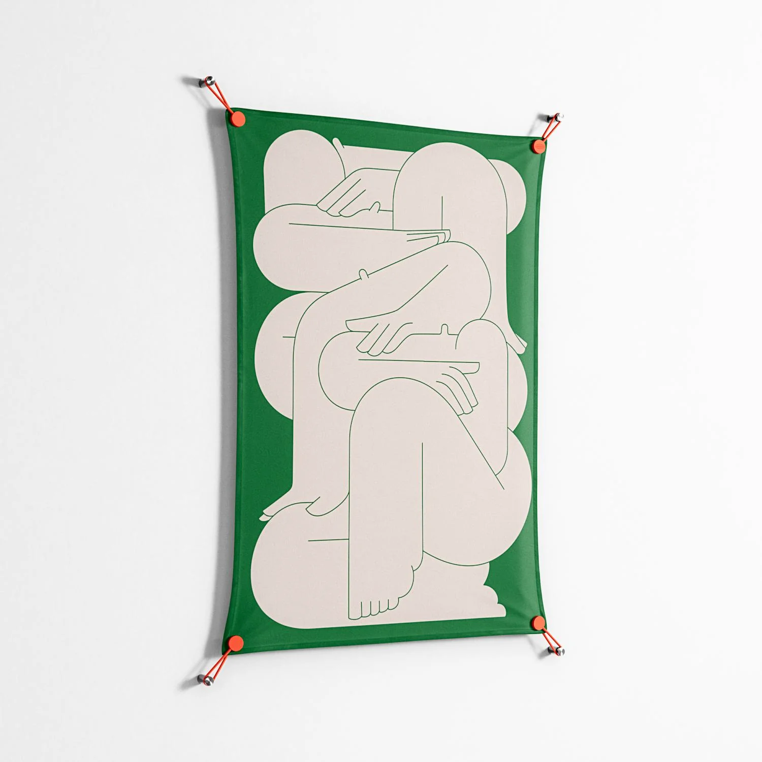 Attend - Work On Wall - Andrea Devia-Nuño - Orange - 70 x 100 cm - Image 2