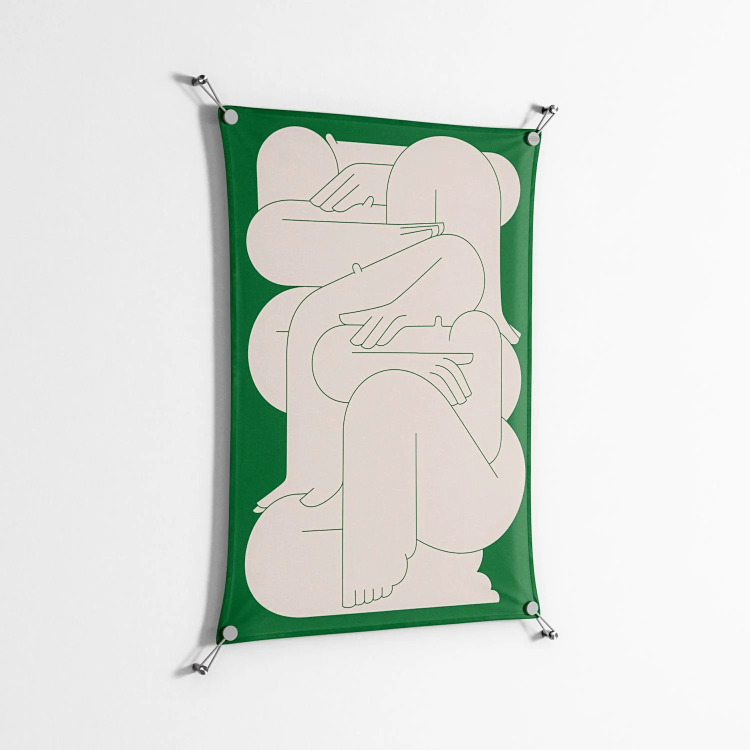 Attend - Work On Wall - Andrea Devia-Nuño - Silver - 70 x 100 cm - Image 2