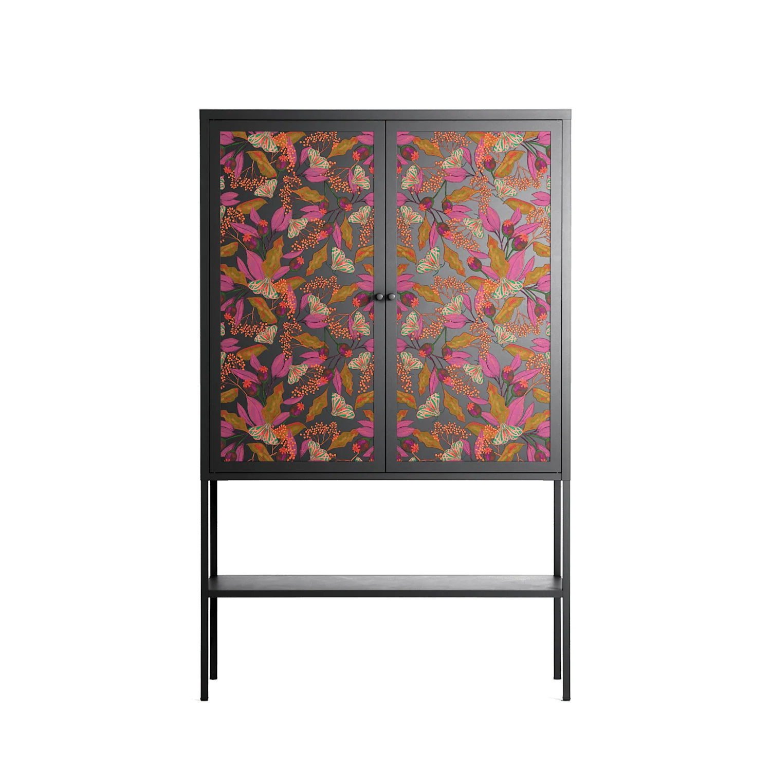 Autumn Dream Pattern - Loft Cabinet - Raissa Oltmanns - Antracite - Overlay Metal