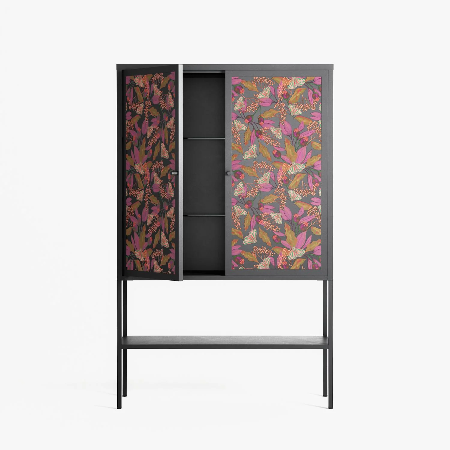 Autumn Dream Pattern - Loft Cabinet - Raissa Oltmanns - Antracite - Overlay Metal - Image 3