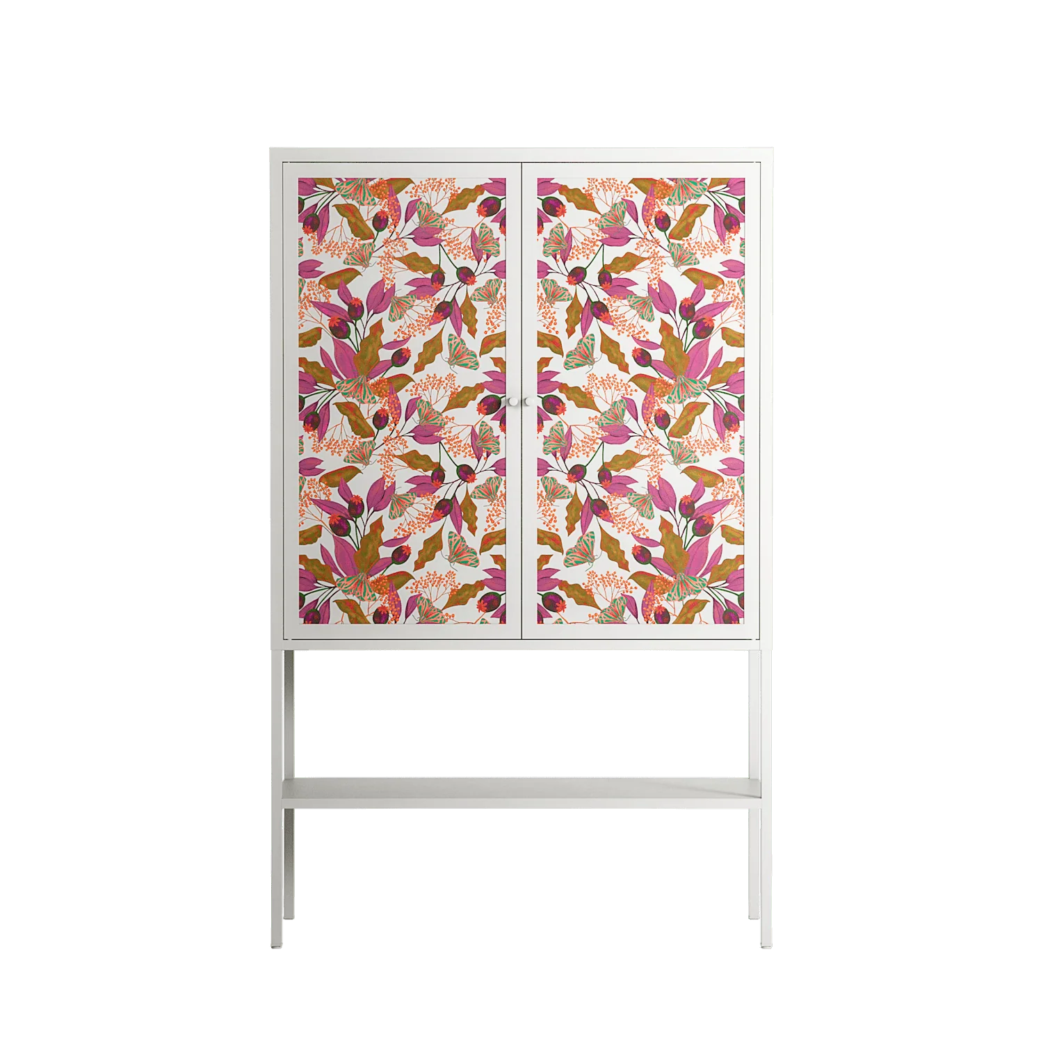 Autumn Dream Pattern - Loft Cabinet - Raissa Oltmanns - Chalk - Overlay Metal