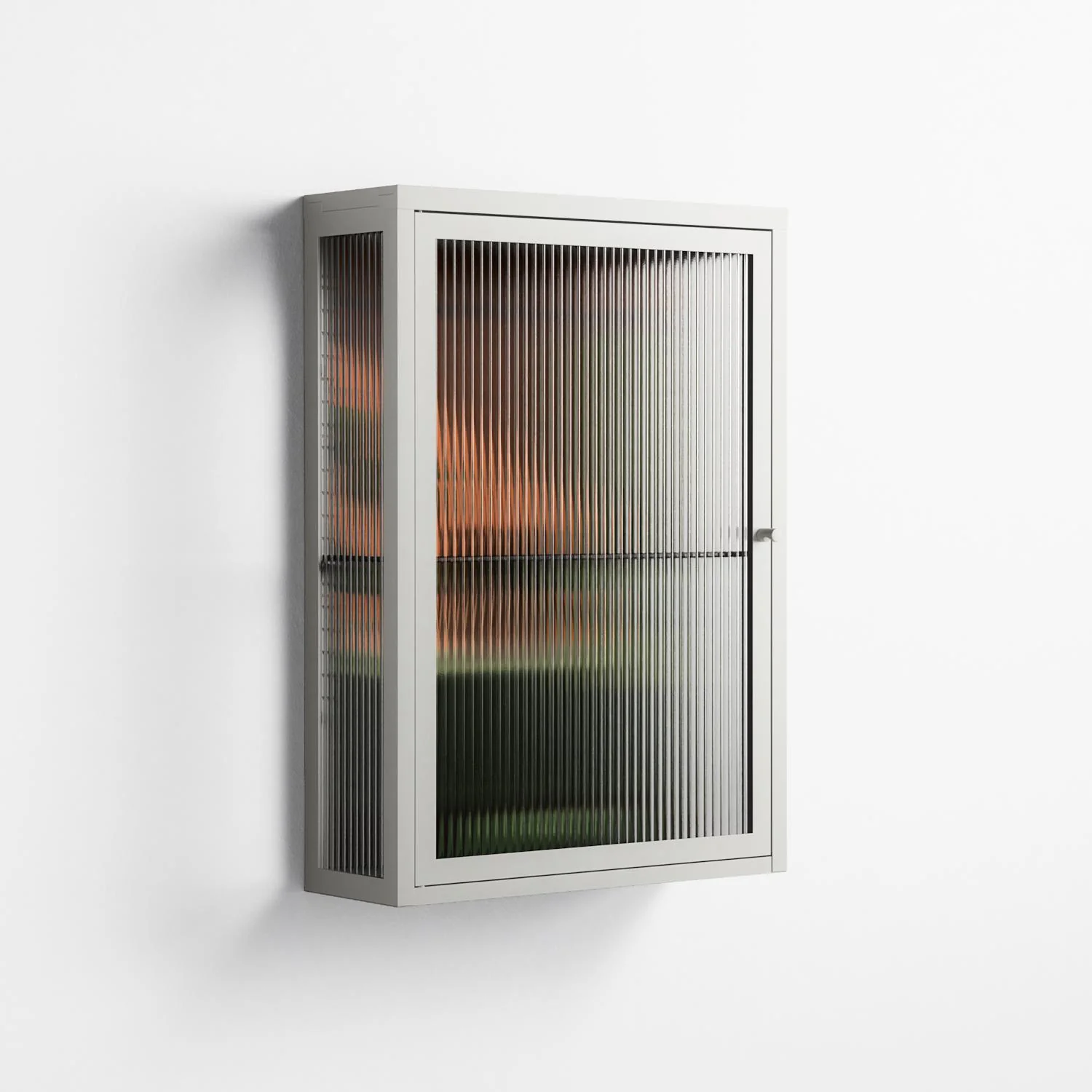 Bad Omen - Wall Cabinet - Kristin Eriksson - Chalk - Reeded glass - Image 4