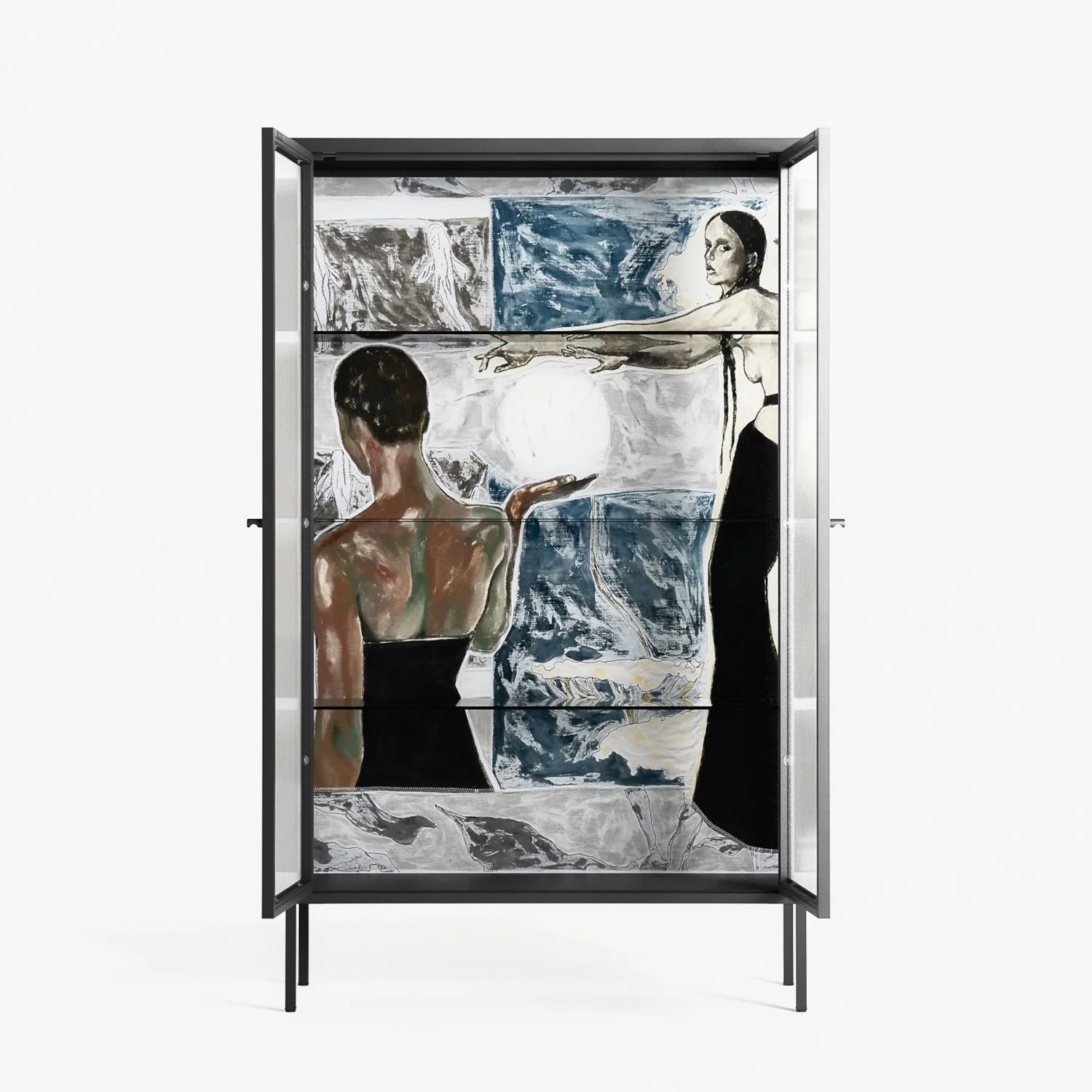 Balance - Cabinet - Sophie Goudman-Peachey - Antracite - Reeded glass - Image 3