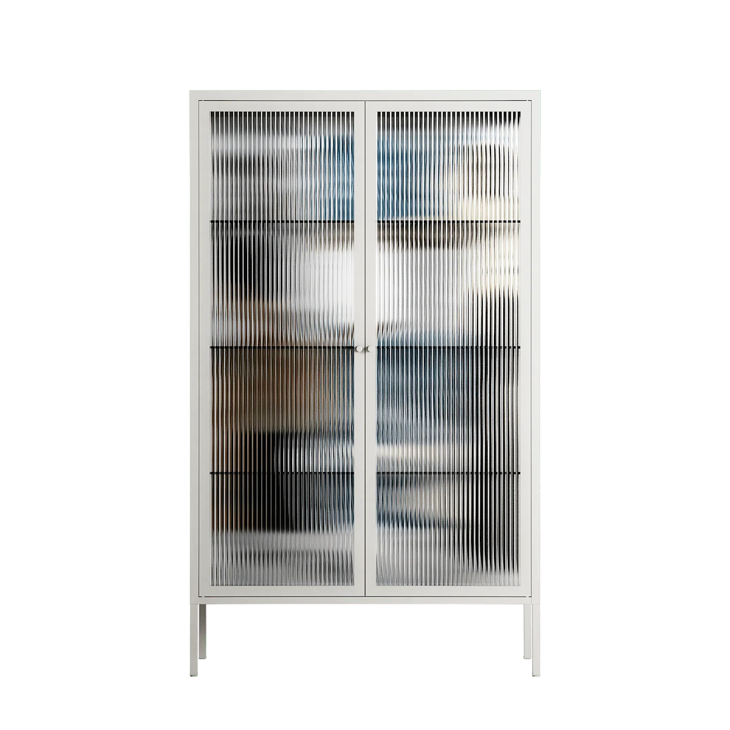 Balance - Cabinet - Sophie Goudman-Peachey - Chalk - Reeded glass